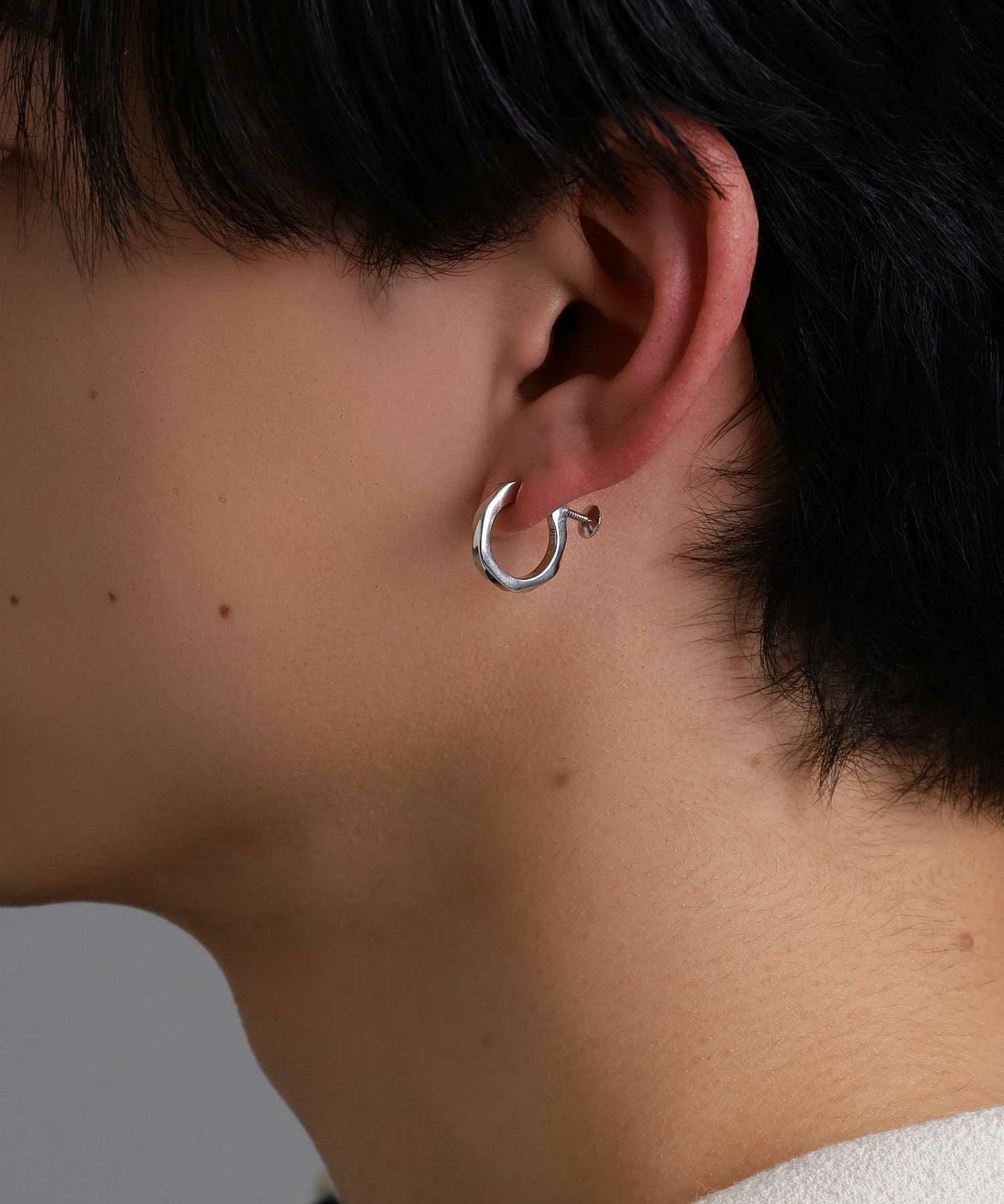 シルバーイヤリング/ツイストテクスチャー/シルバー925