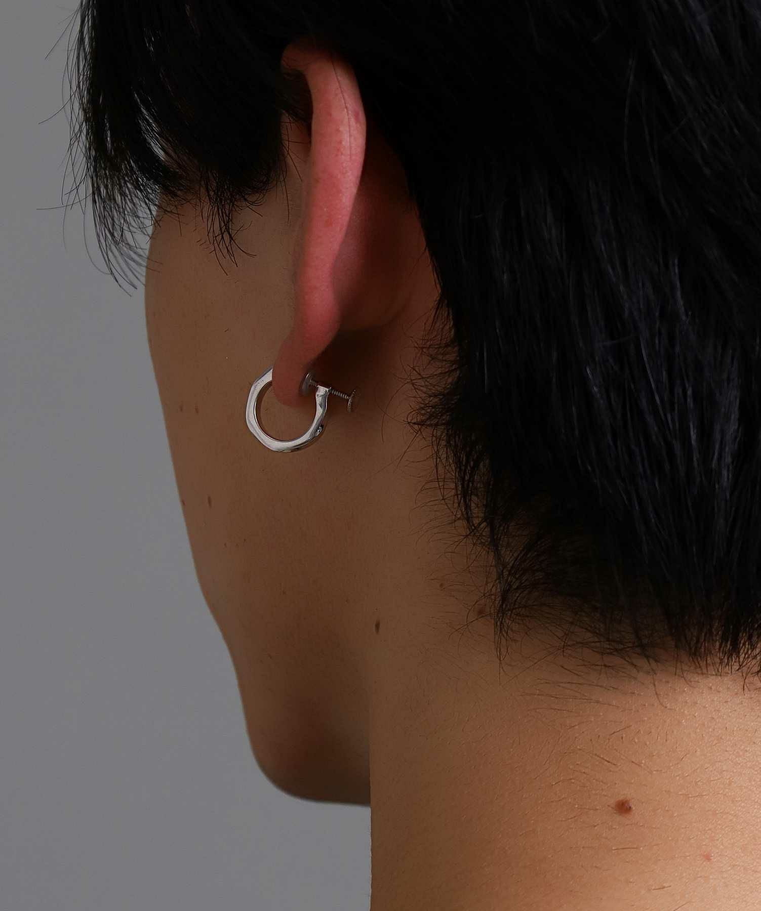 シルバーイヤリング/ツイストテクスチャー/シルバー925