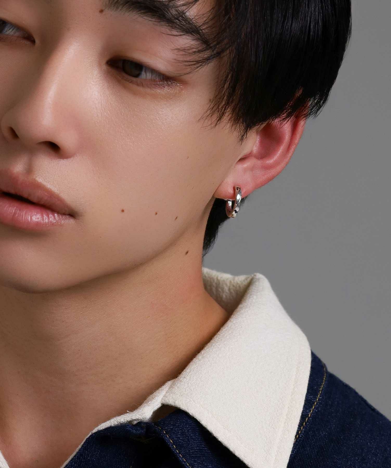 シルバーイヤリング/ツイストテクスチャー/シルバー925 | LION HEART