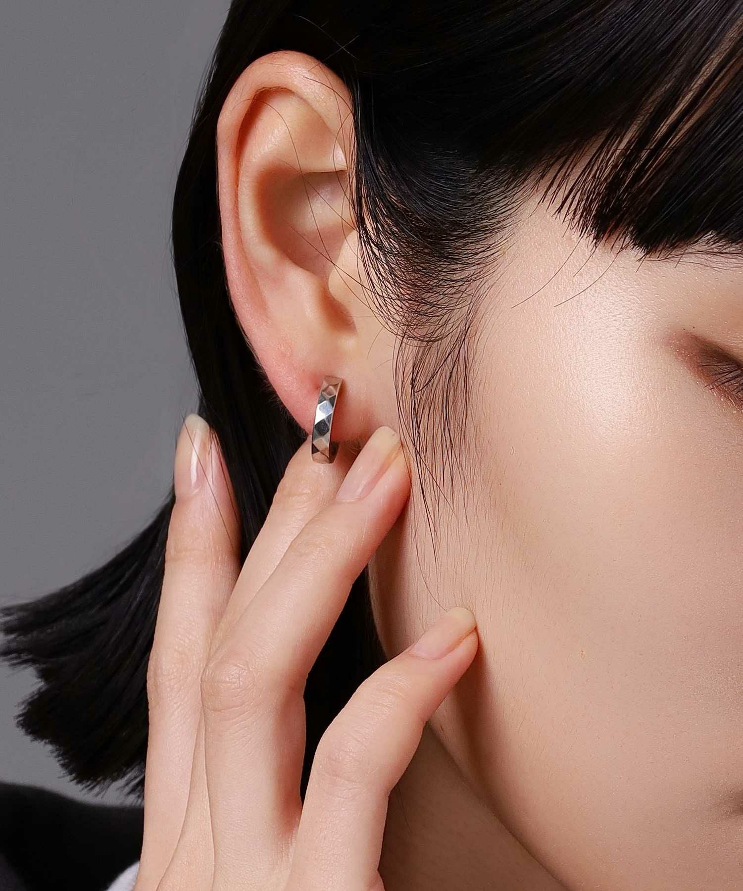 シルバーイヤリング/カッティング/シルバー925 | LION HEART STORE