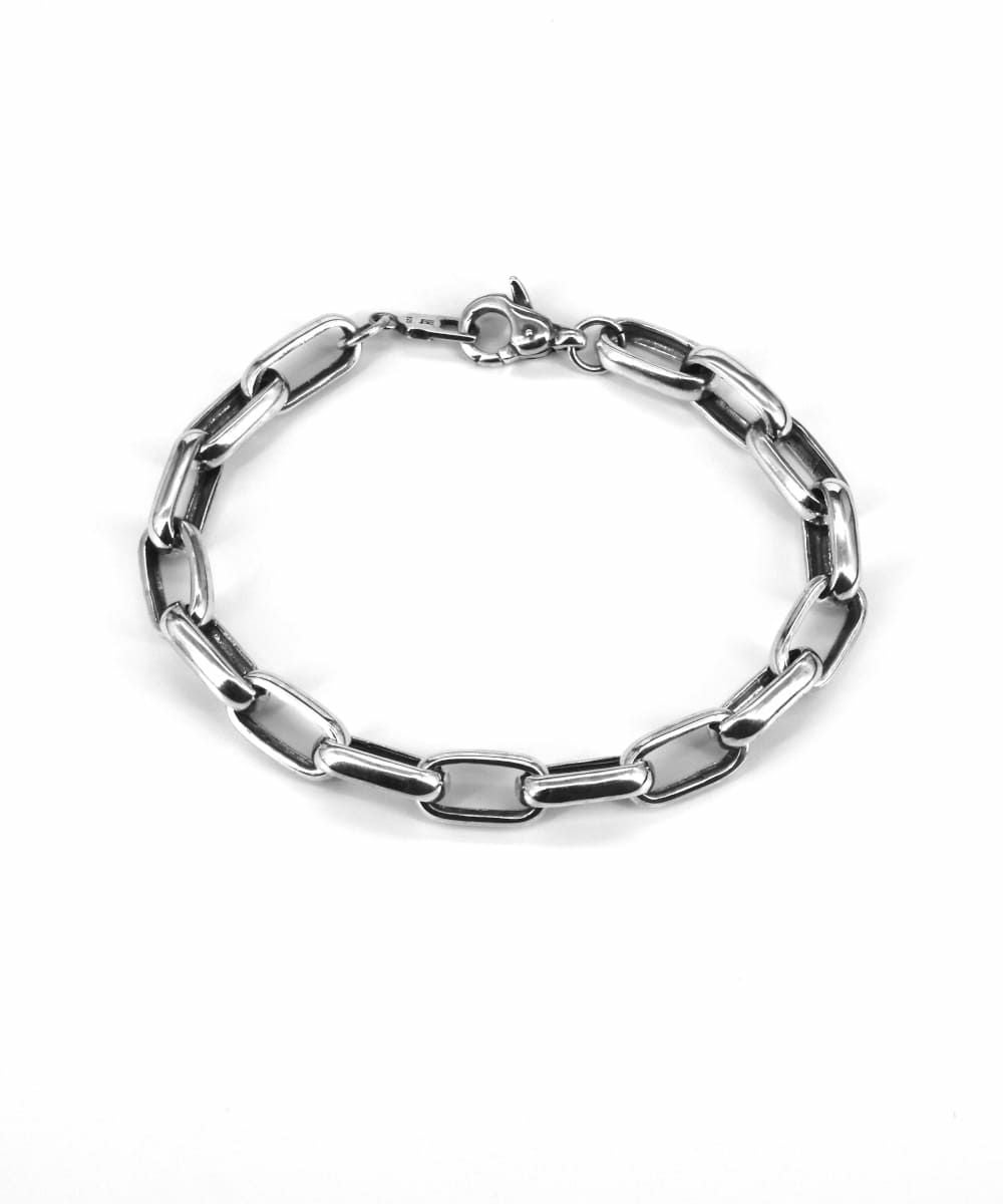 ラウンデッドファットブレスレット/シルバー925