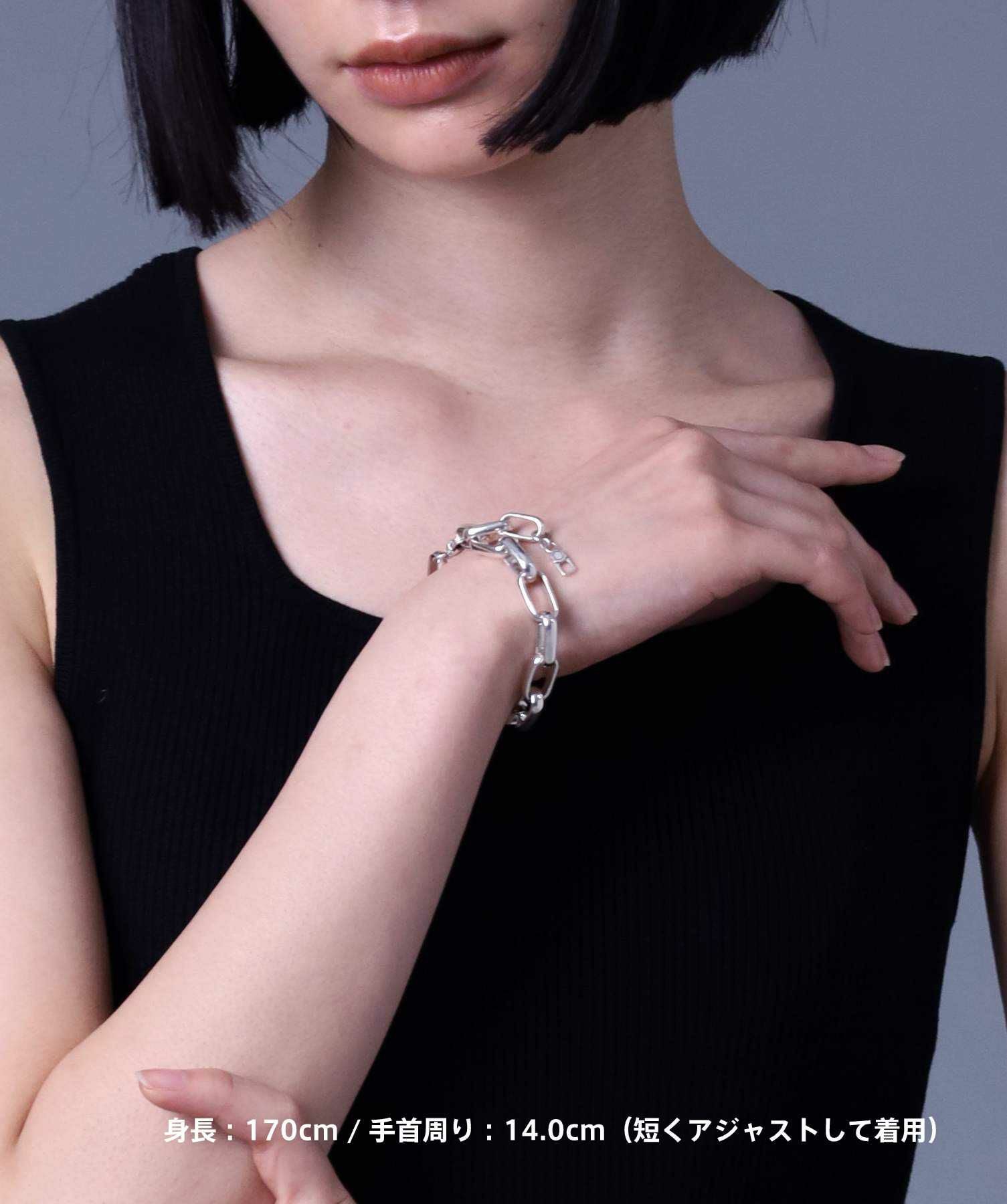 ラウンデッドファットブレスレット/シルバー925