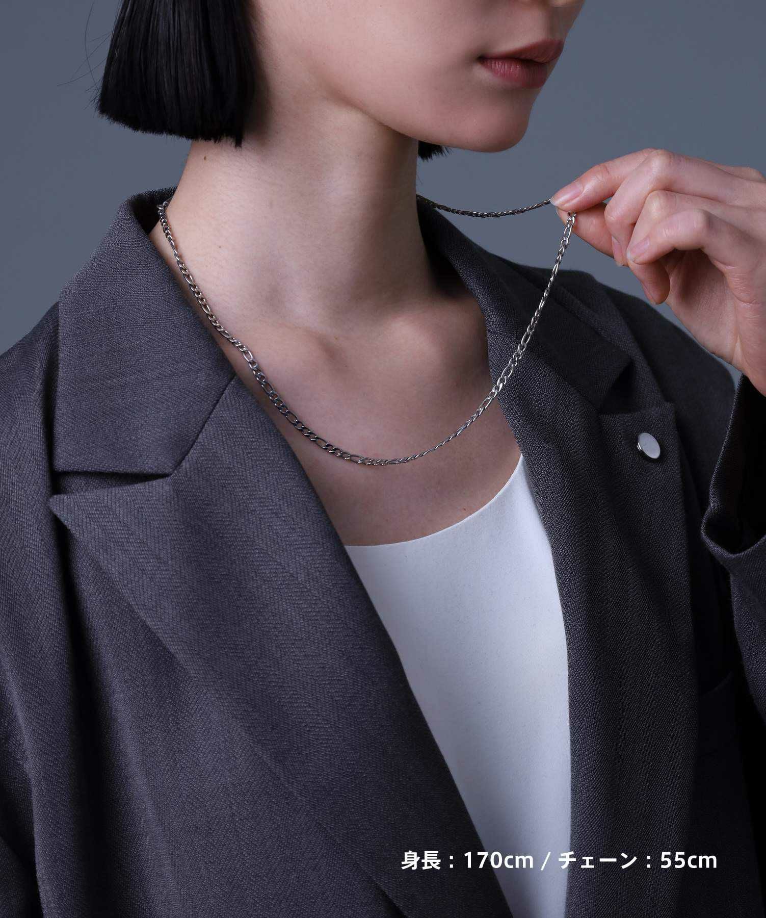 限定展開】“LH-1”スレンダリーチェーンネックレス（フィガロ