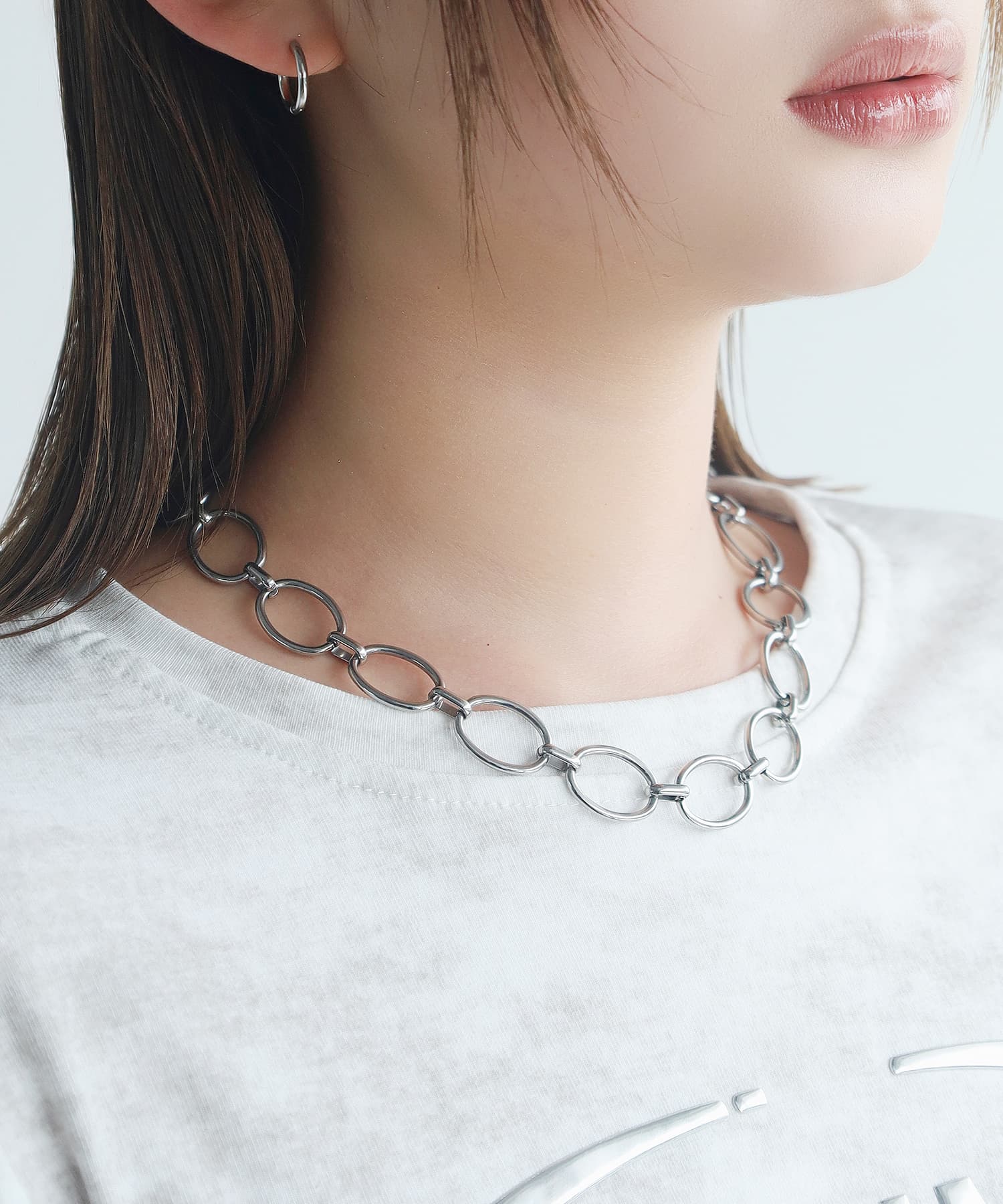 新品♡M.U.L.♡チェーンネックレス♡シルバー♡48㎝ Moment”マリンチェーンネックレス/シルバー/サージカルステンレス316L