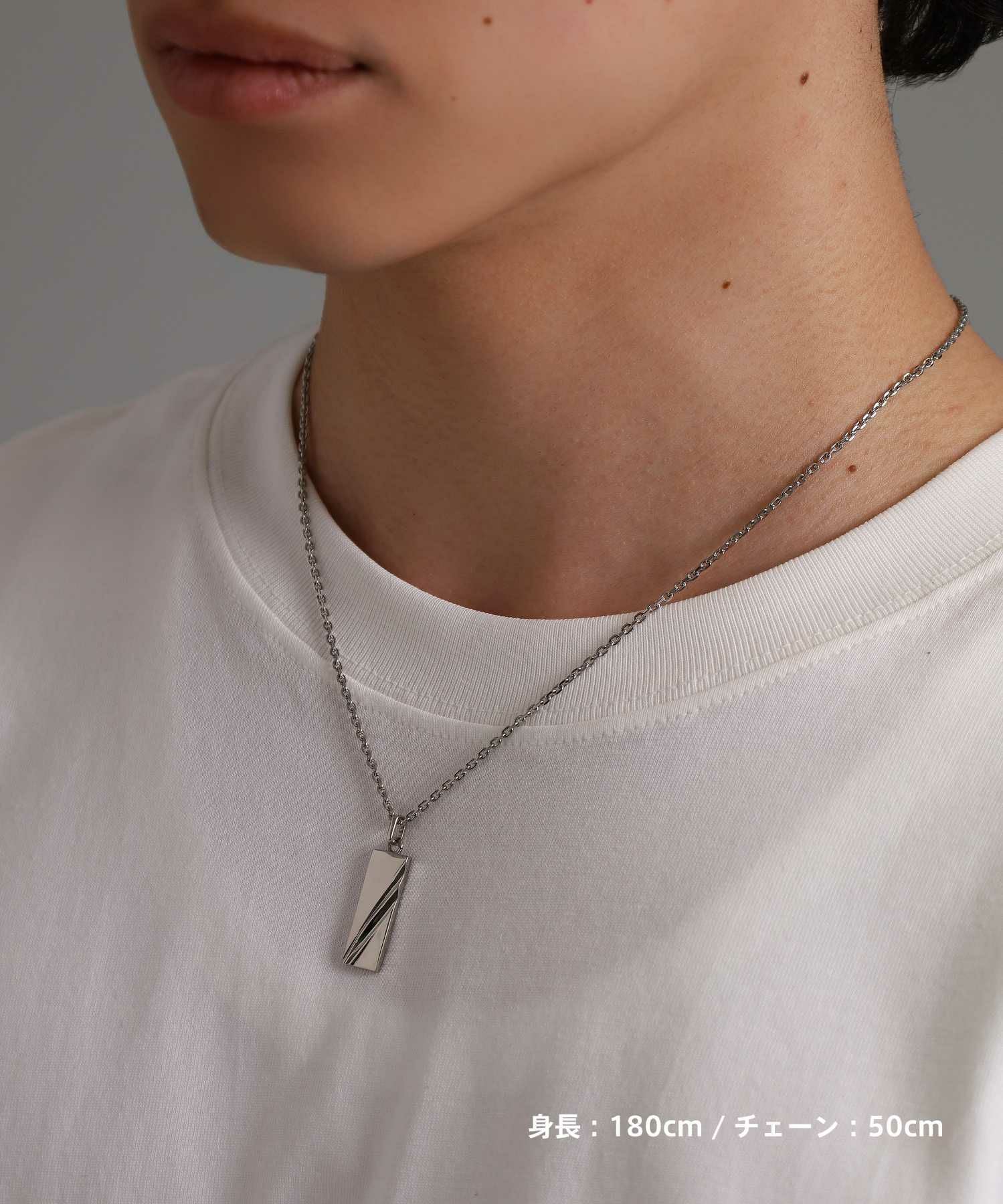 【WEB限定】スラッシュラインネックレス/サージカルステンレス
