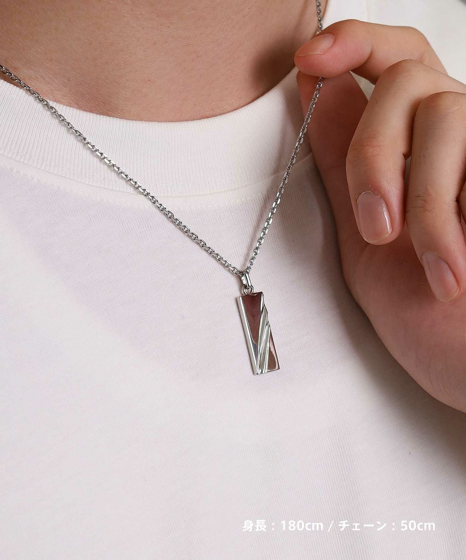 限定展開】“LH-1”スラッシュラインネックレス/サージカルステンレス