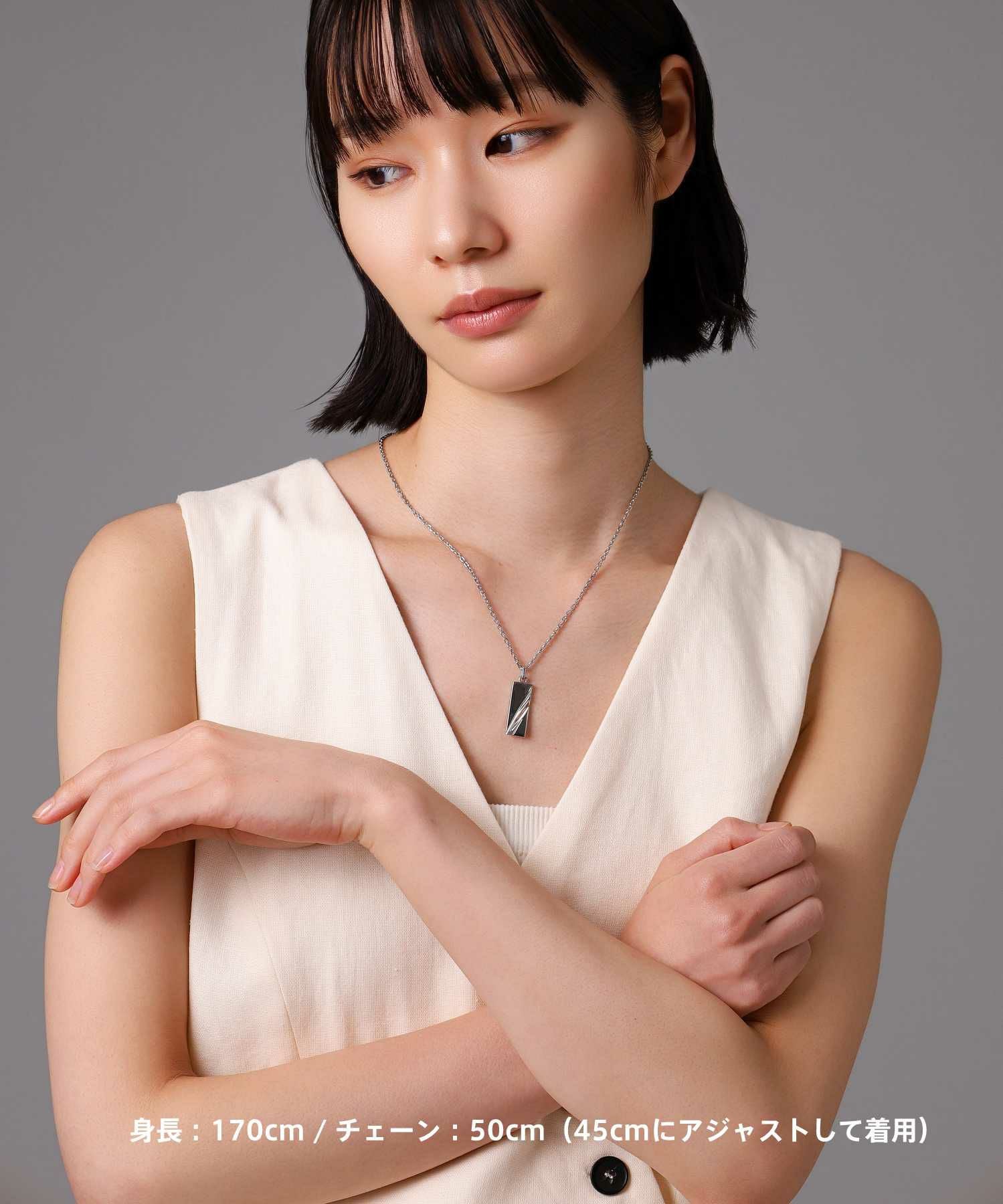 限定展開】“LH-1”スラッシュラインネックレス/サージカルステンレス