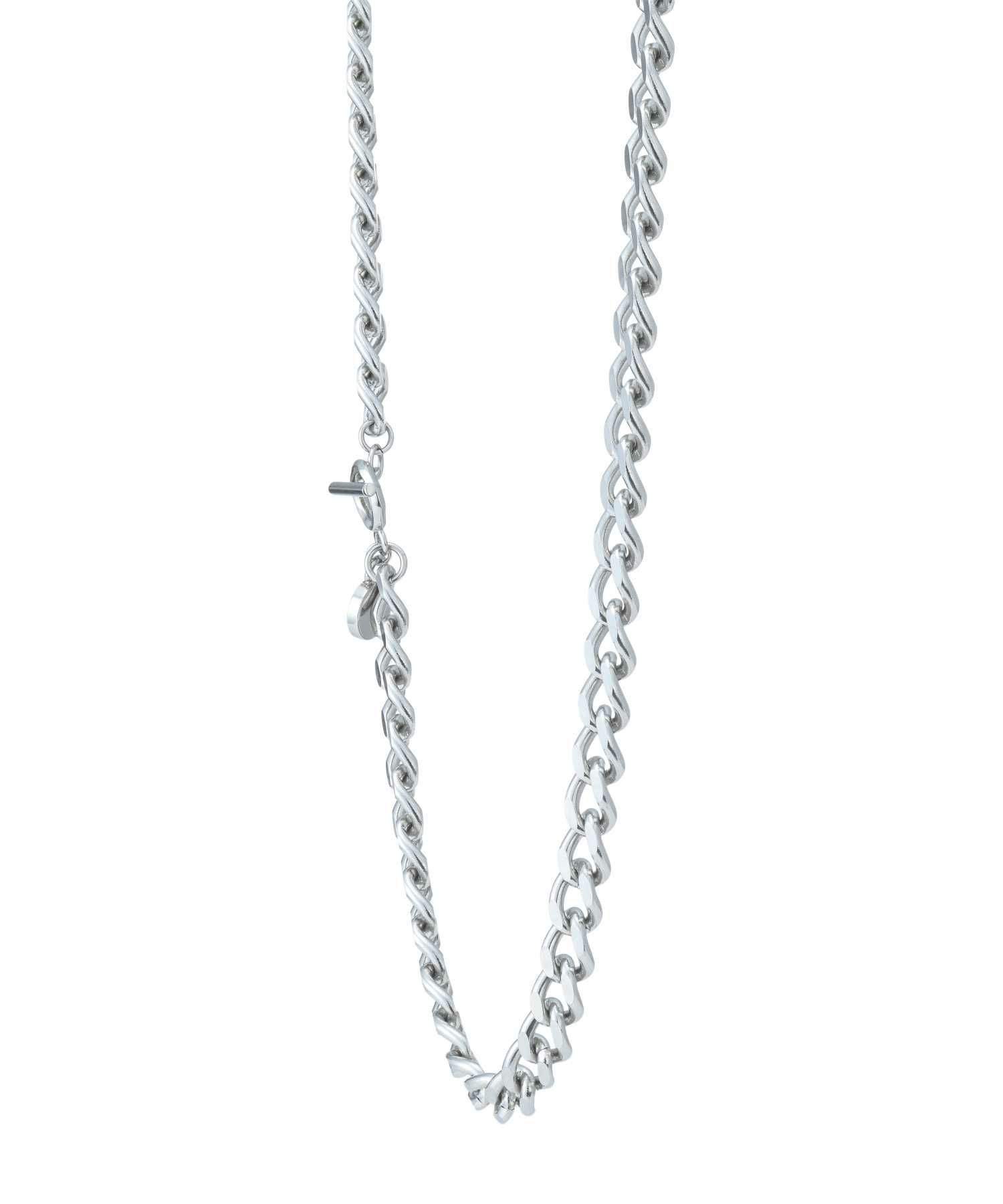 【WEB限定】ワイドチェーンネックレス/7mm幅カットキヘイ/サージカルステンレス