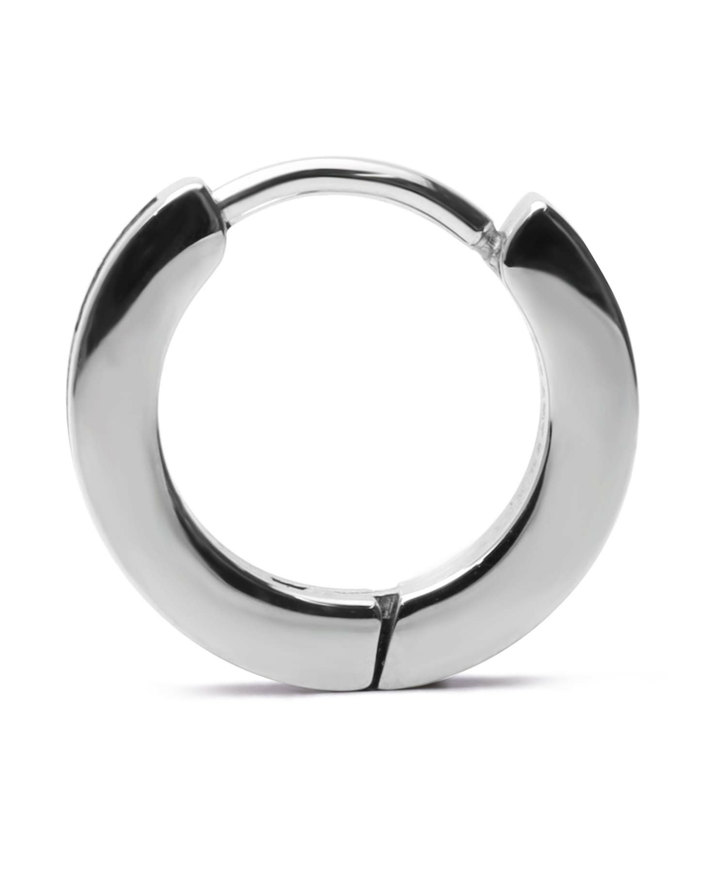 限定展開】“LH-1”ラインフープピアス（シルバー×ブラック）/サージカル