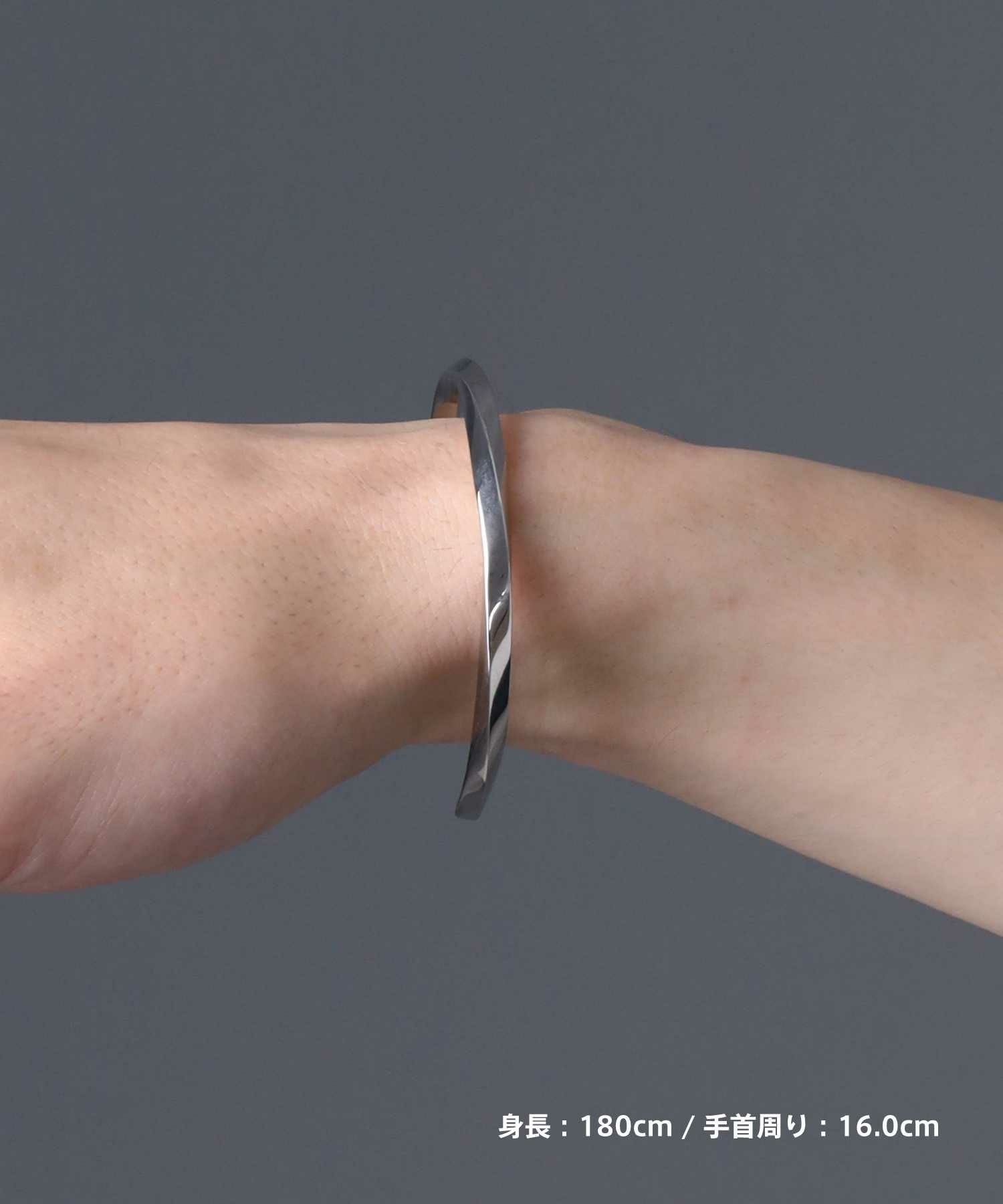 限定展開】“LH-1”ツイストエッジバングル/サージカルステンレス（金属
