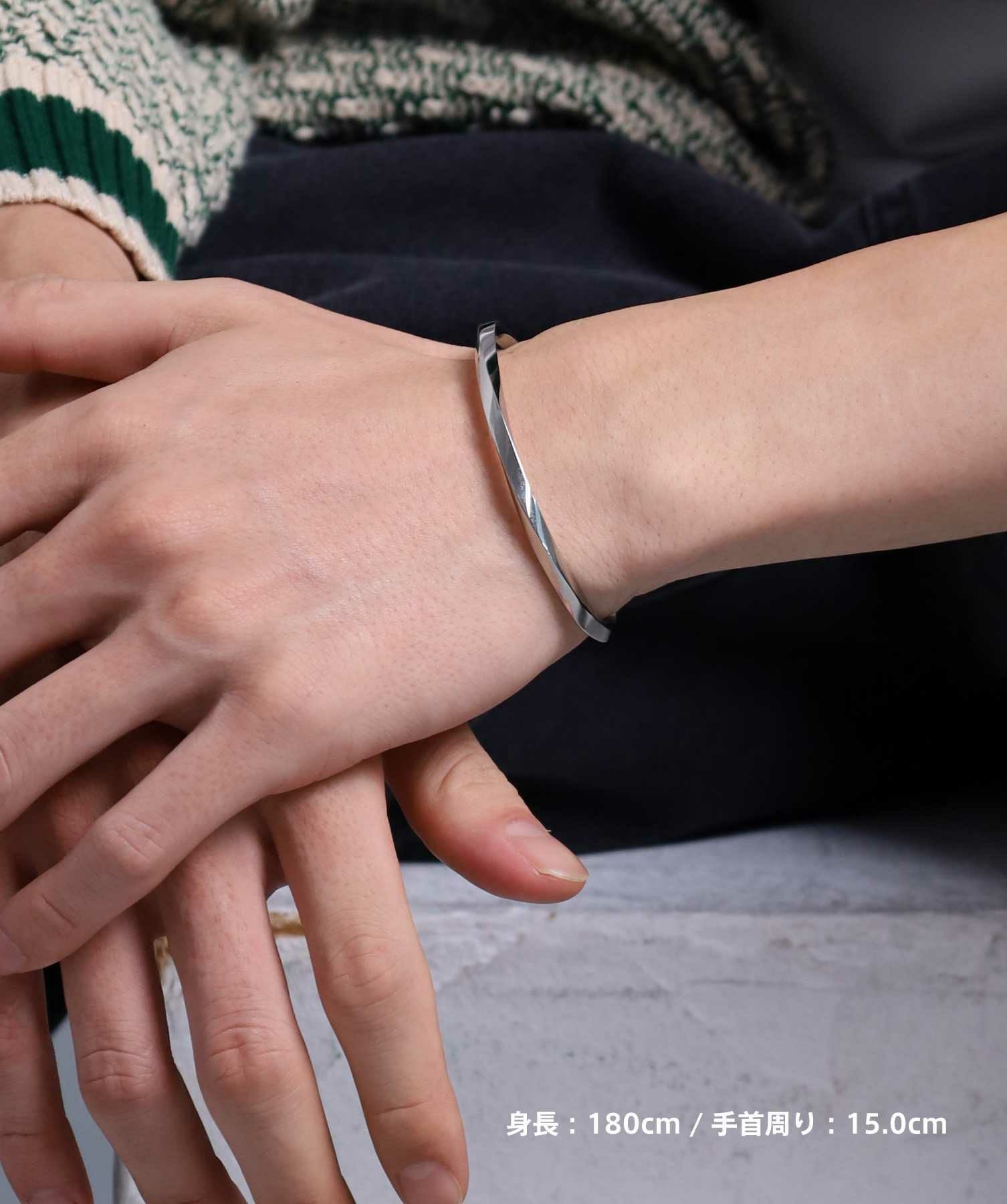 限定展開】“LH-1”ツイストエッジバングル/サージカルステンレス（金属