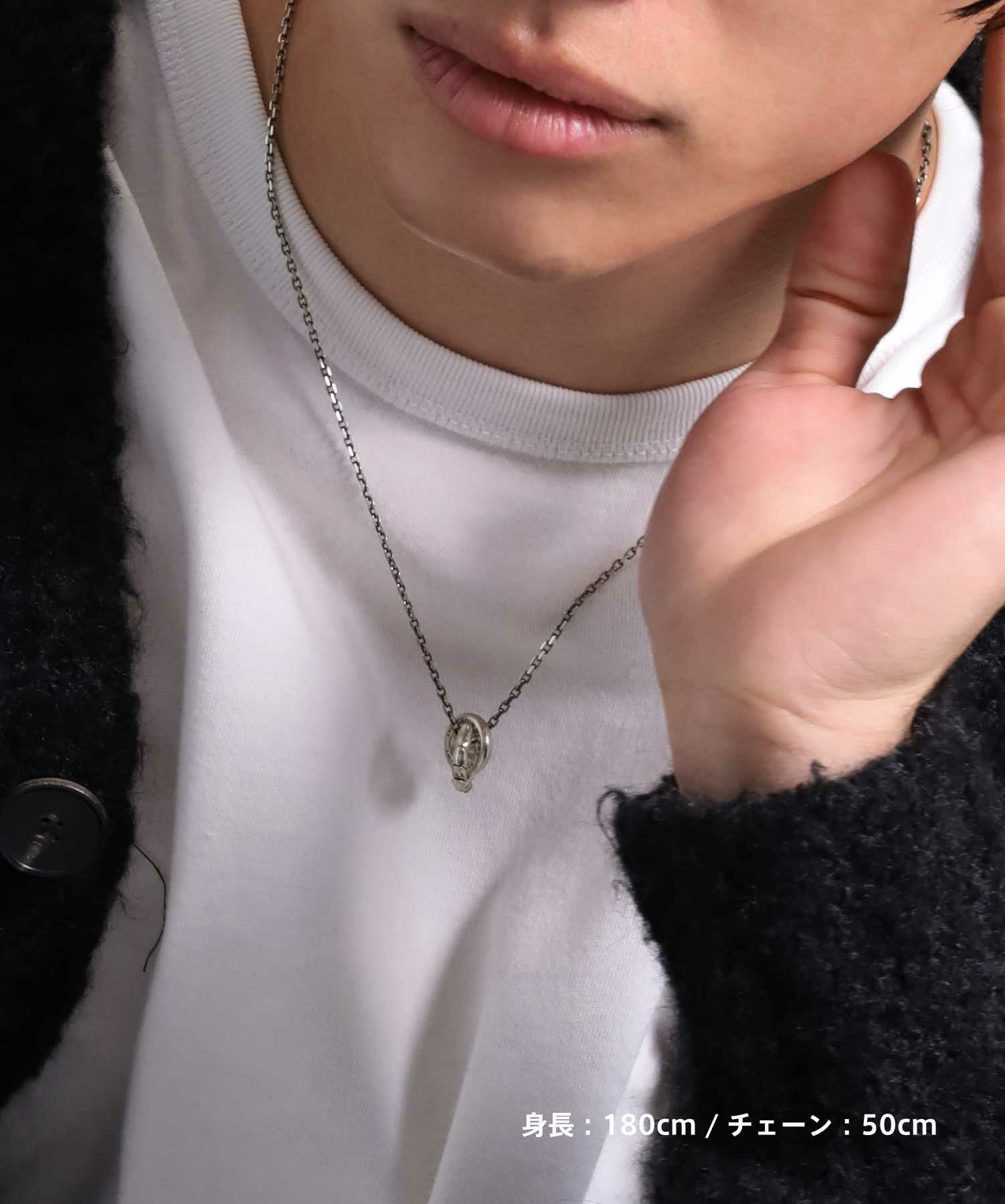 タテガミダブルリングネックレス/シルバー925