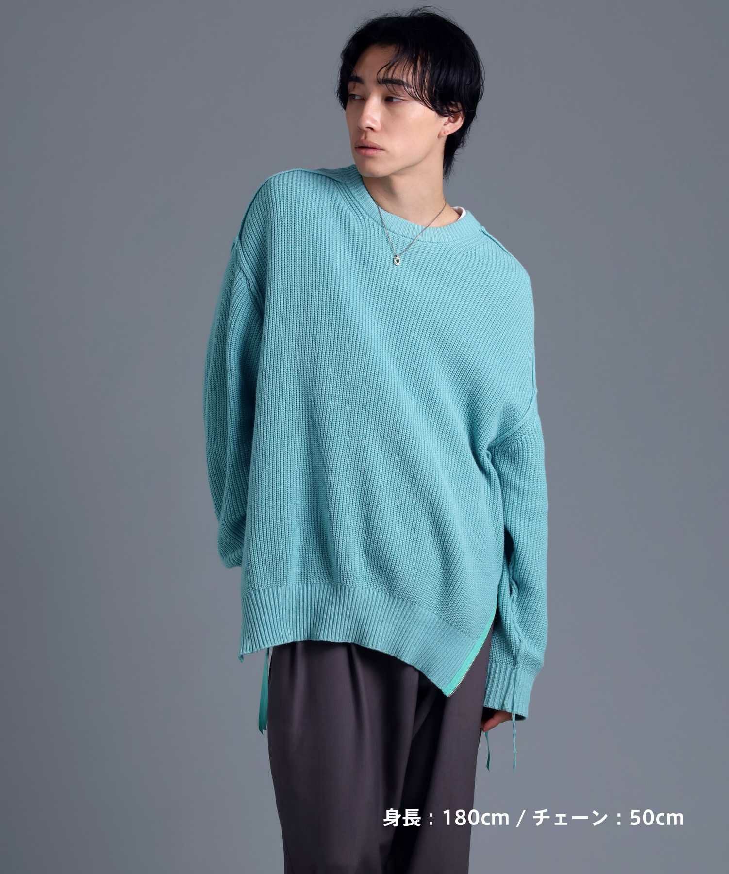 LUCK”ロイヤルホースシューネックレス/シルバー×クリア/シルバー925