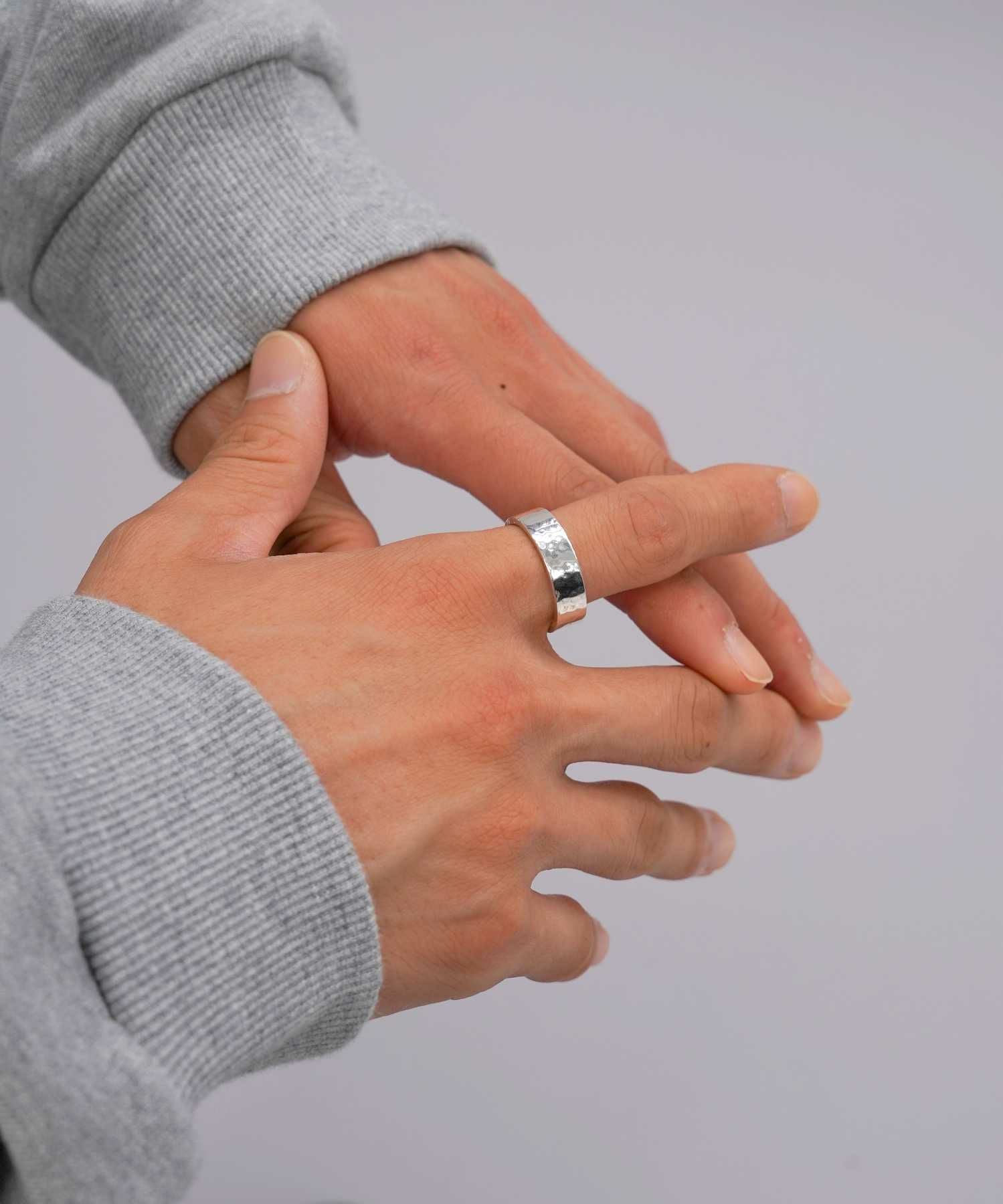 槌目フラットリング/シルバー925