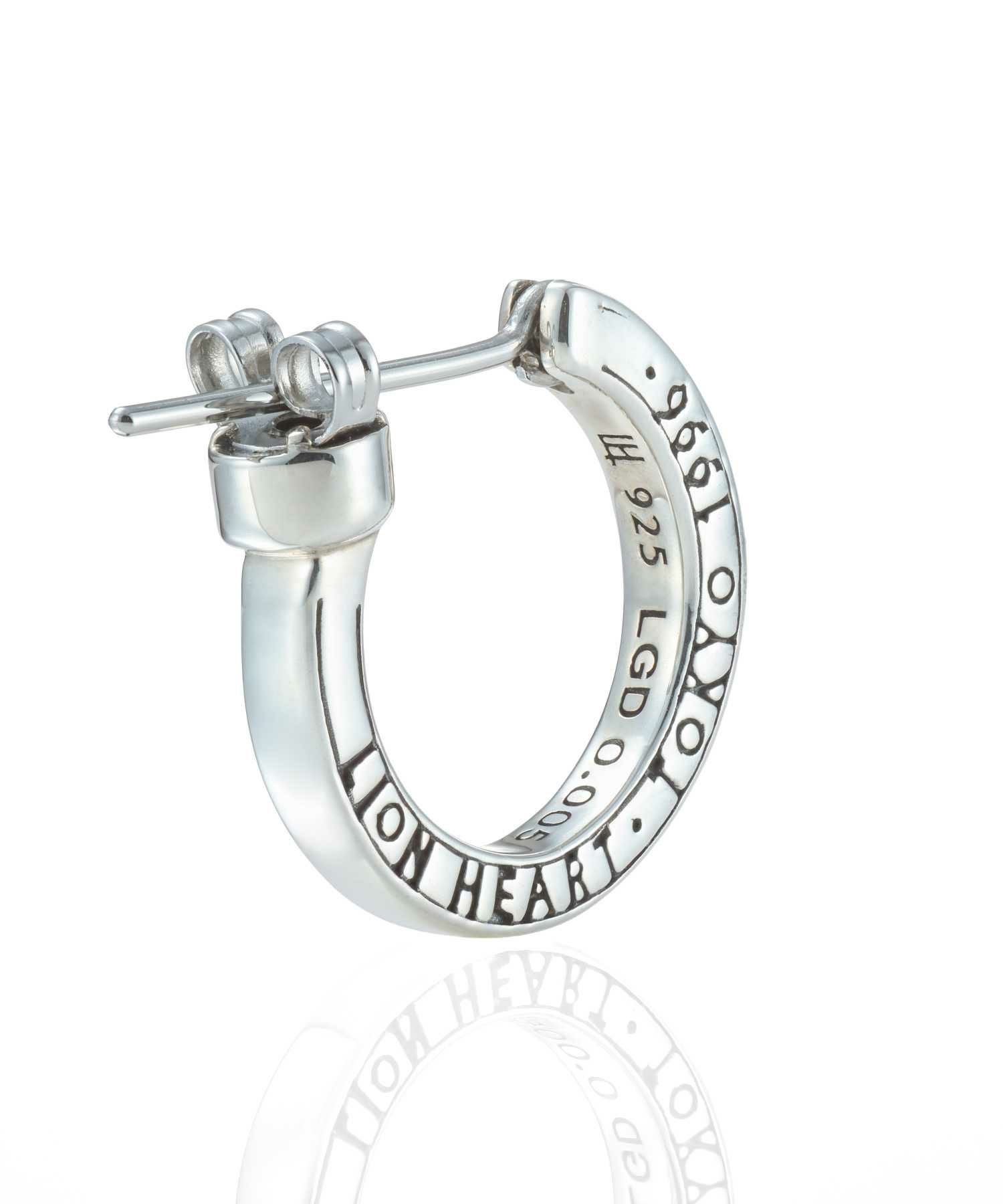 クロッシングピアス/ELプレーンフープ/M SIZE/シルバー925