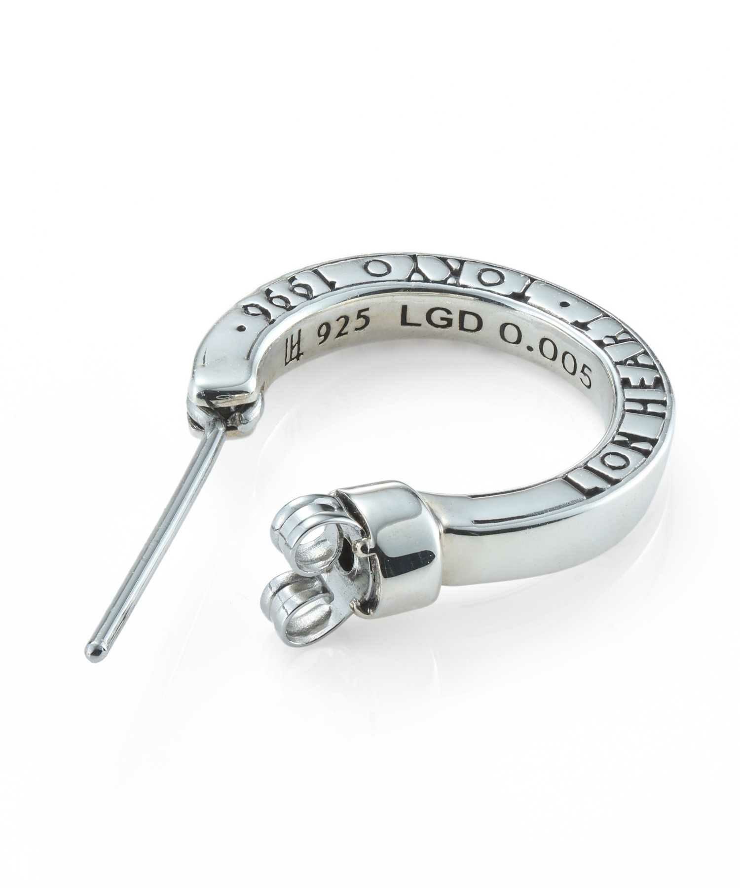 クロッシングピアス/ELプレーンフープ/M SIZE/シルバー925