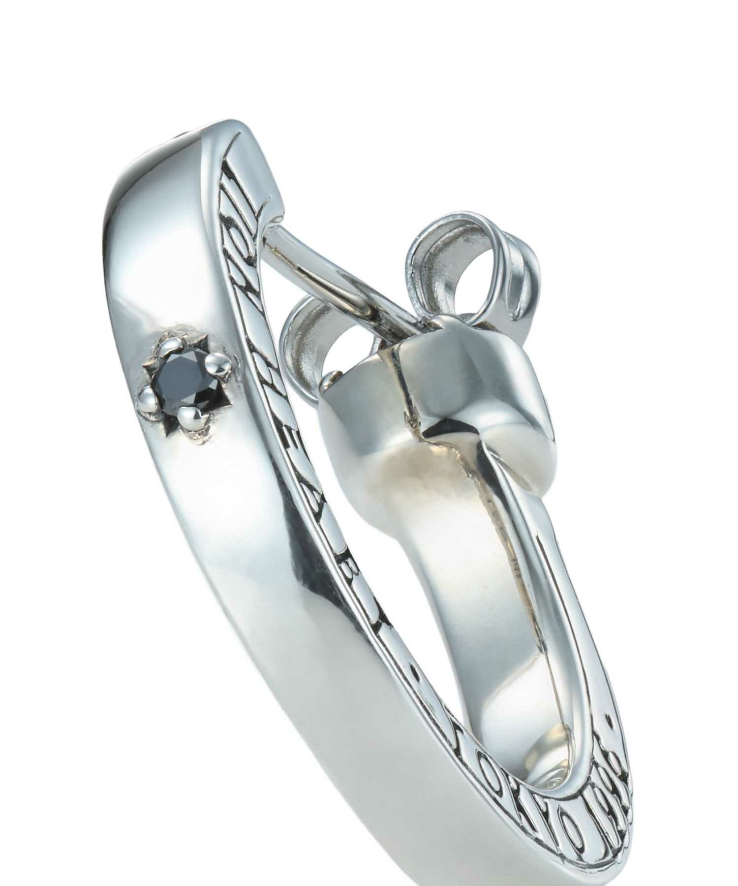 クロッシングピアス/ELプレーンフープ/M SIZE/シルバー925