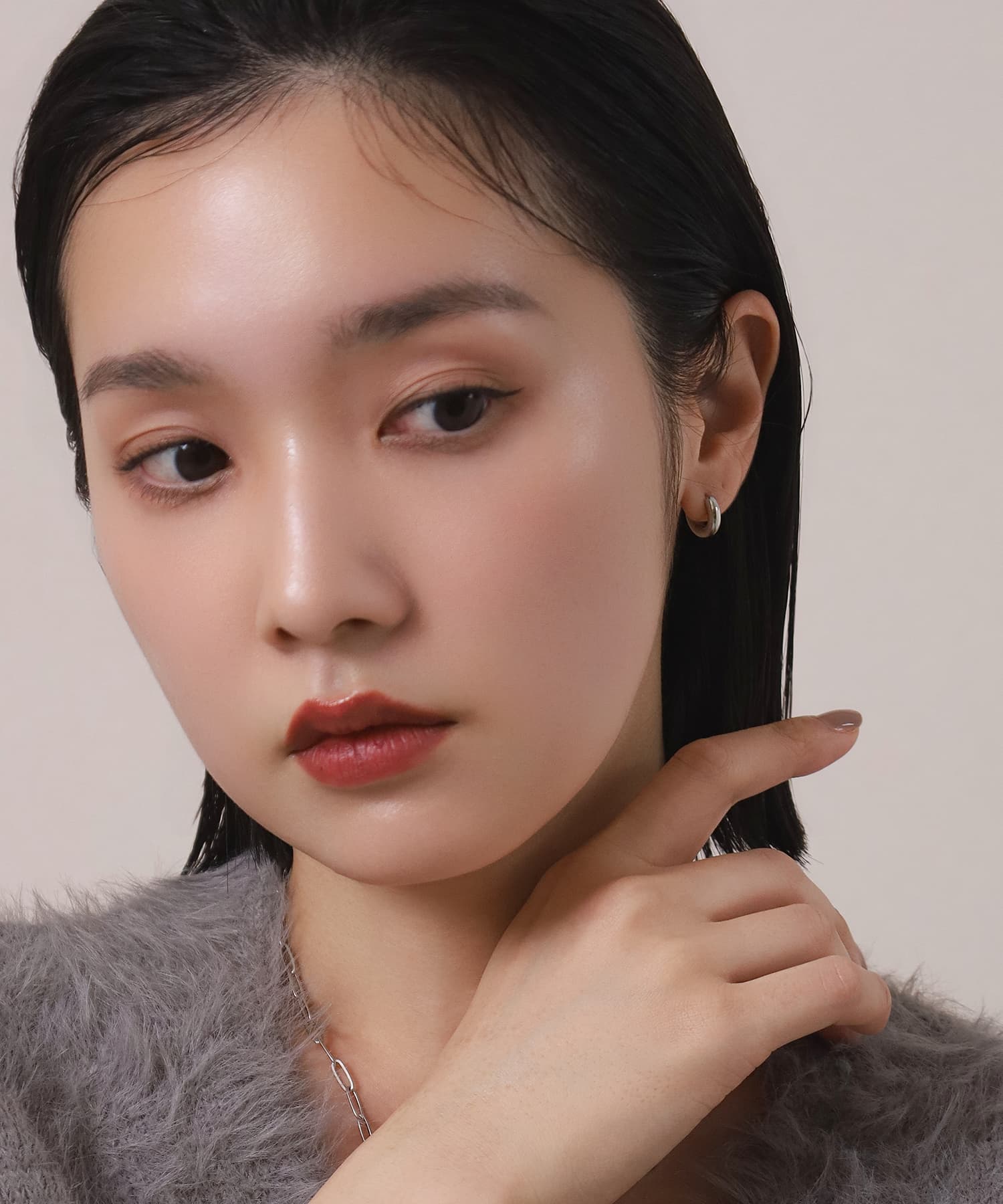 チャンキーフープピアスS/シルバー/サージカルステンレス | LION HEART