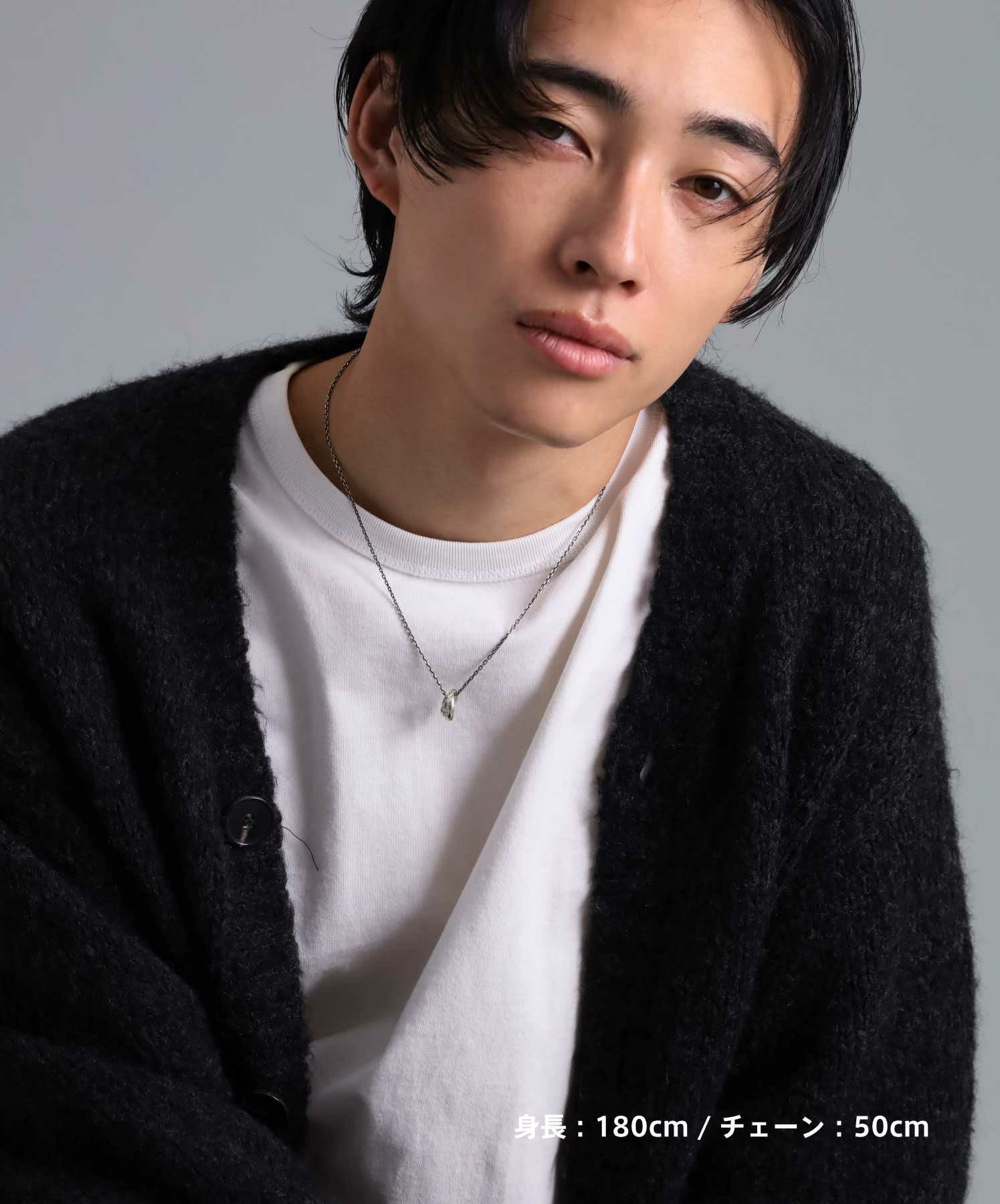 ロイヤルツイストダブルリングネックレス/シルバー925