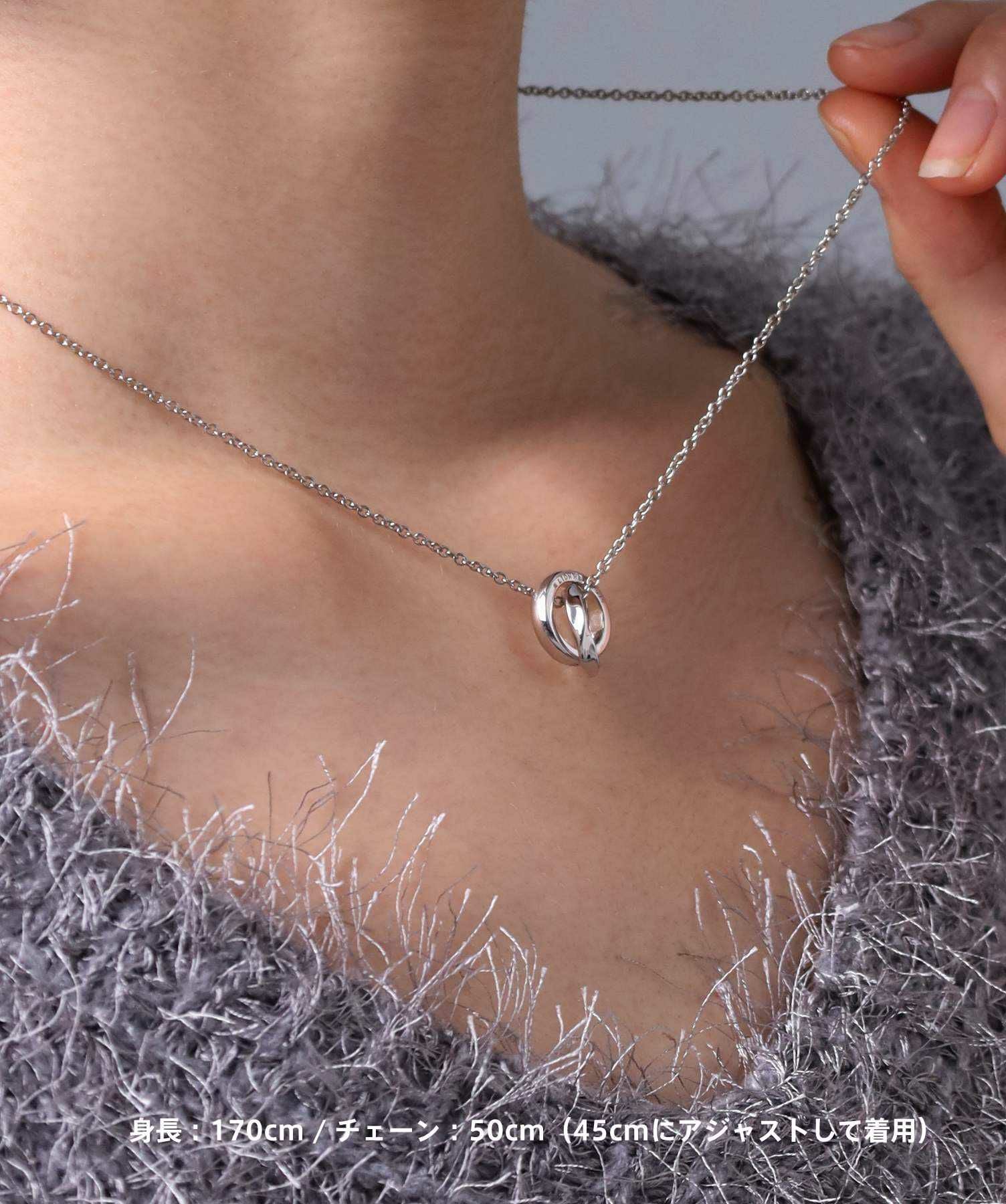 ラージウェーブダブルリングネックレス/シルバー/シルバー925 | LION