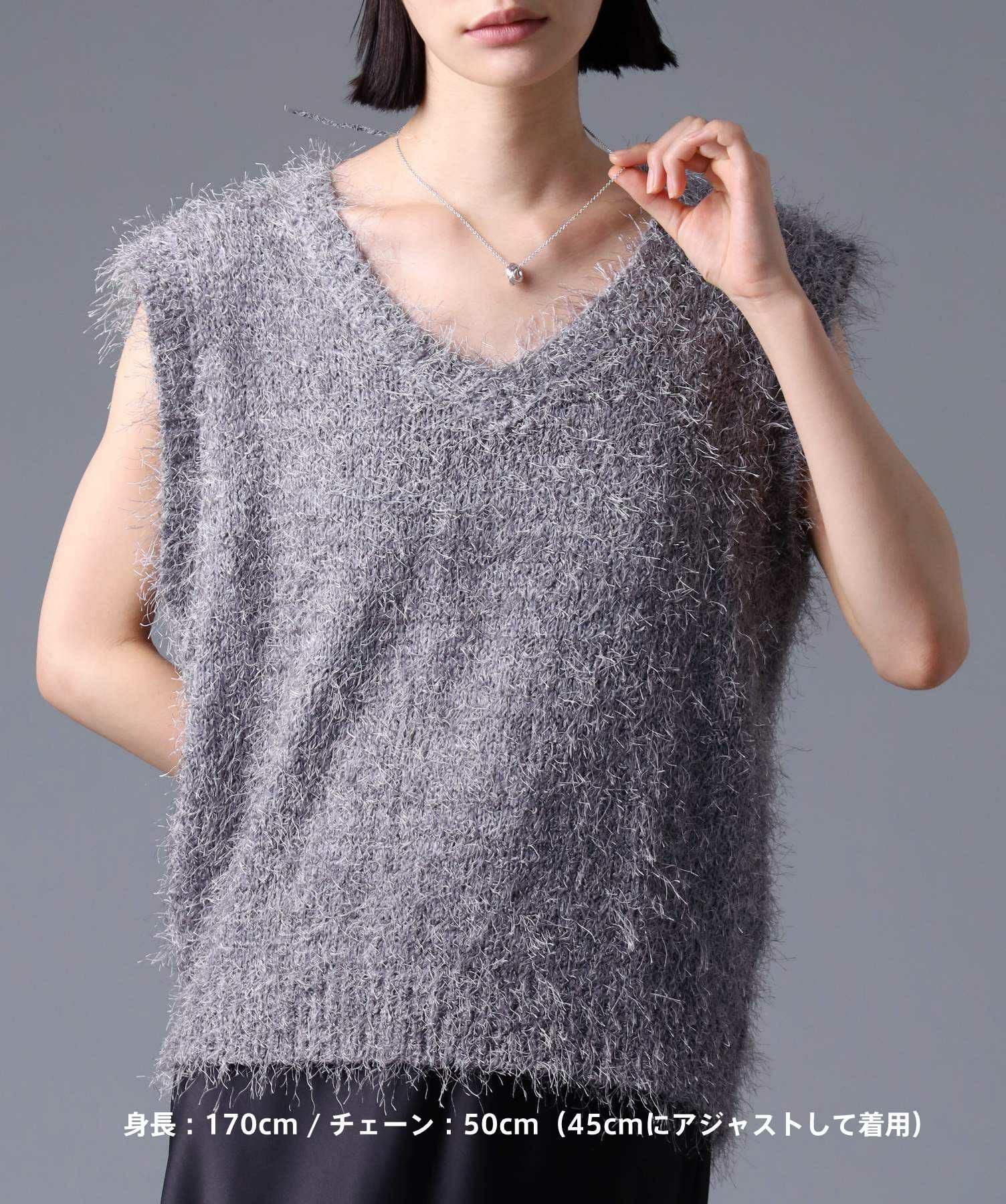 ラージウェーブダブルリングネックレス/シルバー/シルバー925 | LION