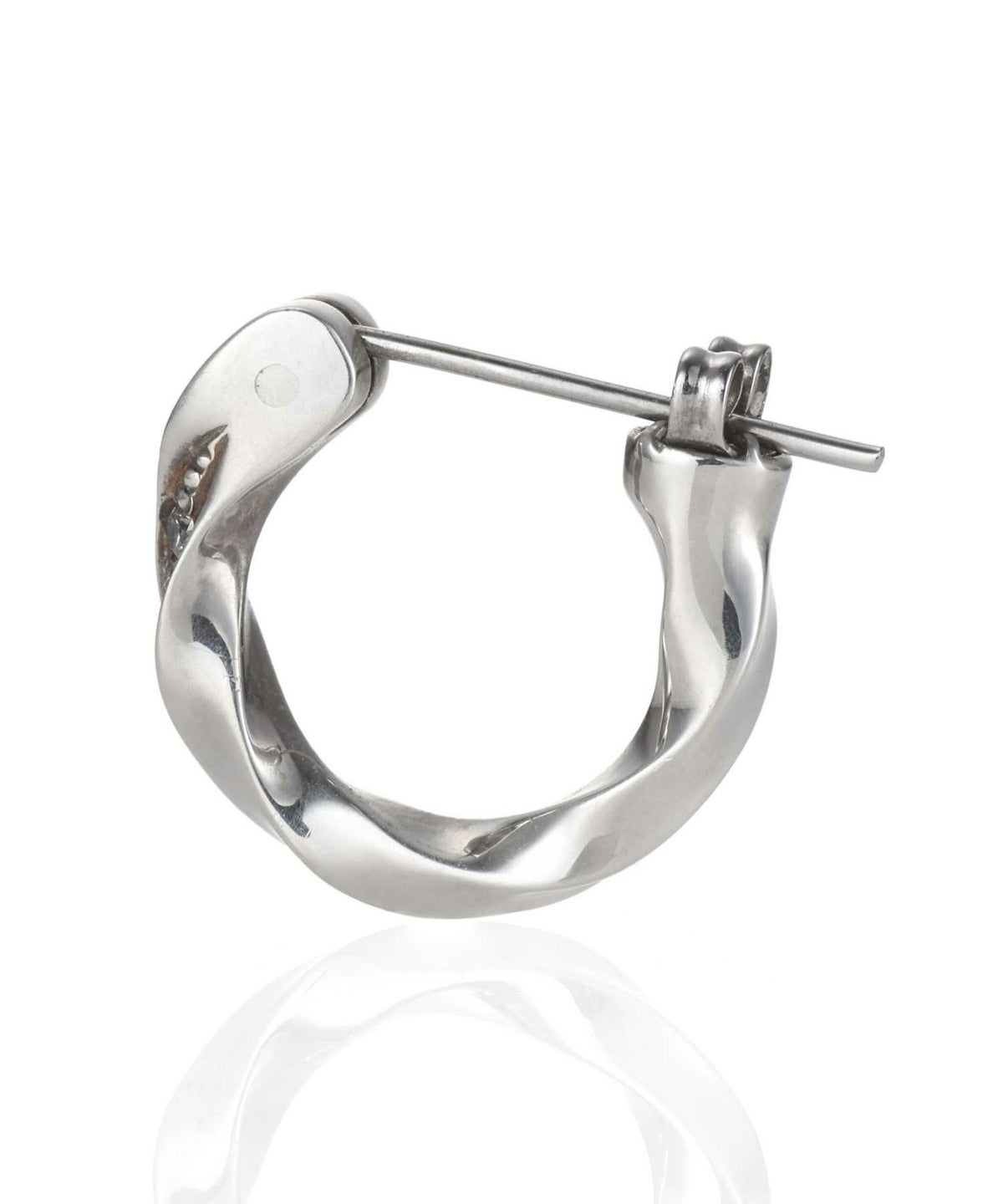 クロッシングピアス/ツイストCZ/シルバー925