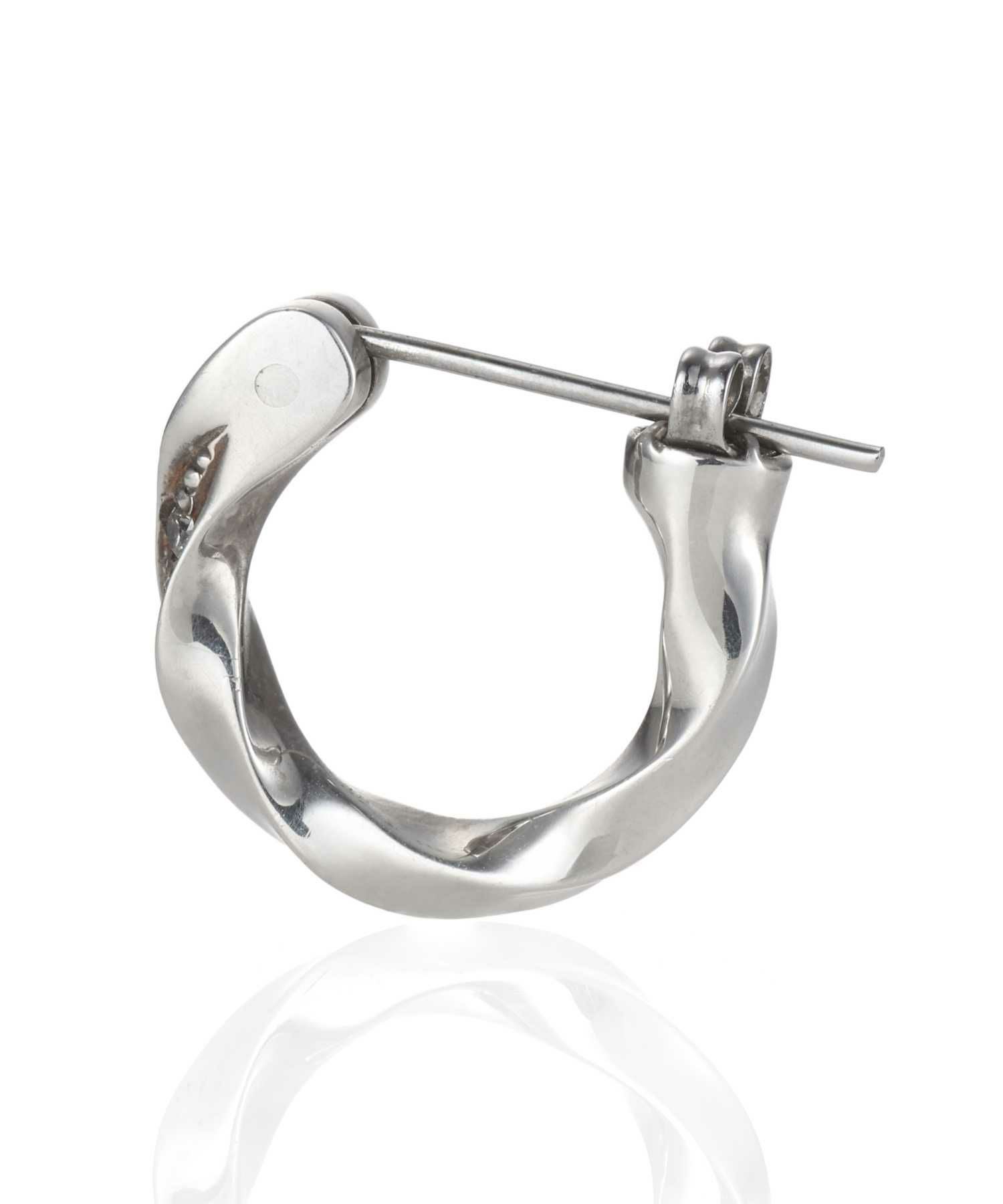 クロッシングピアス/ツイストCZ/シルバー925