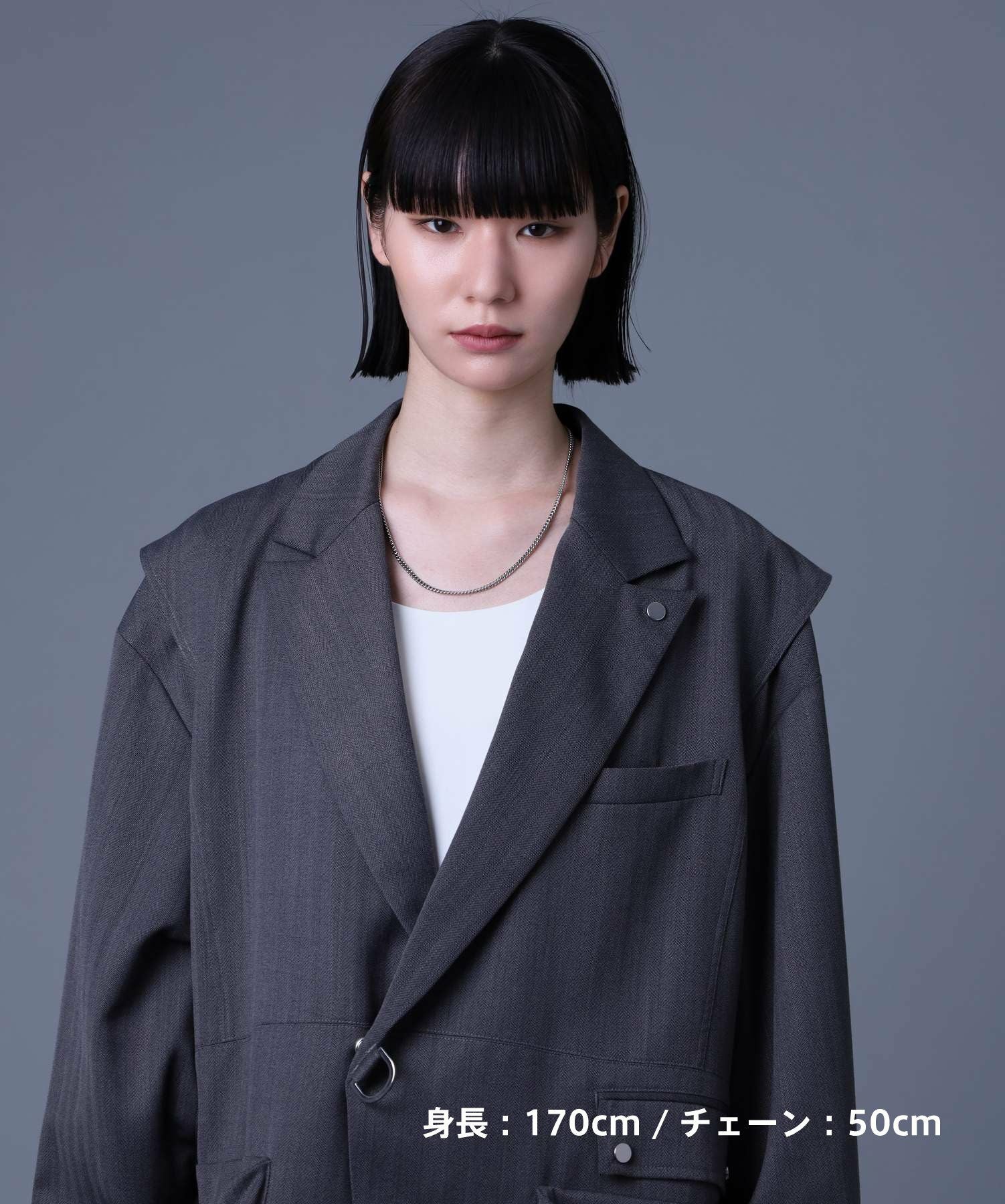 ラージシルバーチェーンネックレス/丸喜平/シルバー925