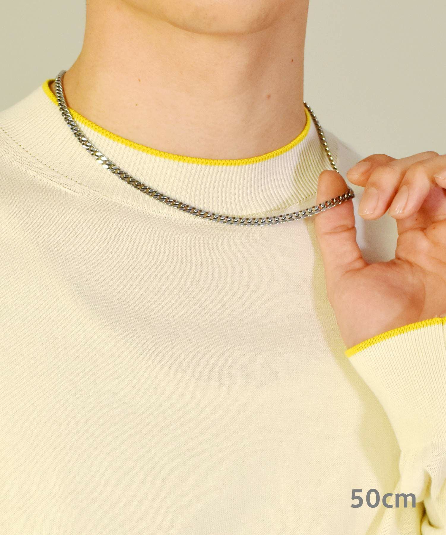 BASIC”EXラージシルバーチェーンネックレス/カット喜平/シルバー925