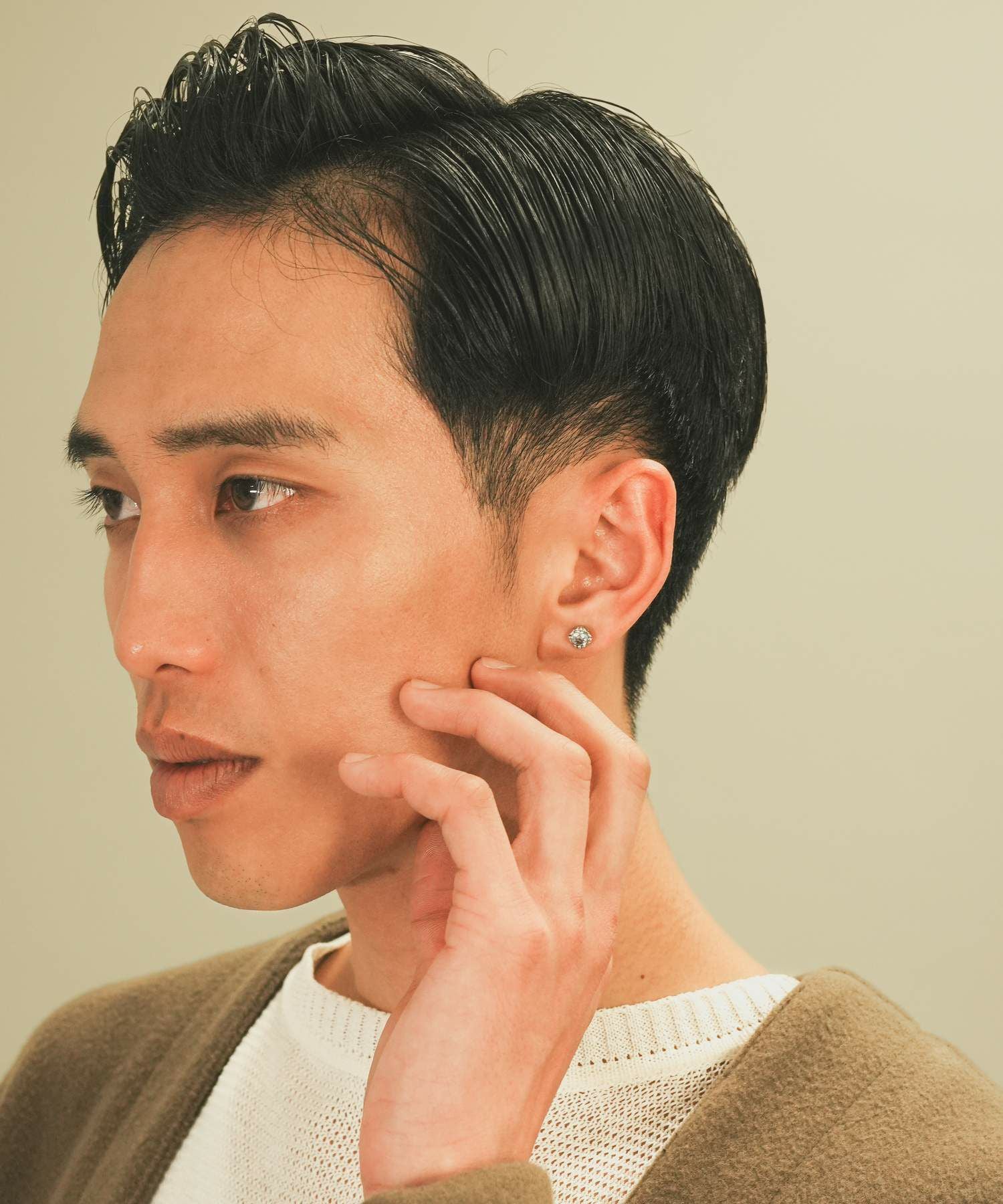 ロイヤルクラウンスタッズピアス/クリアジルコニア/シルバー925