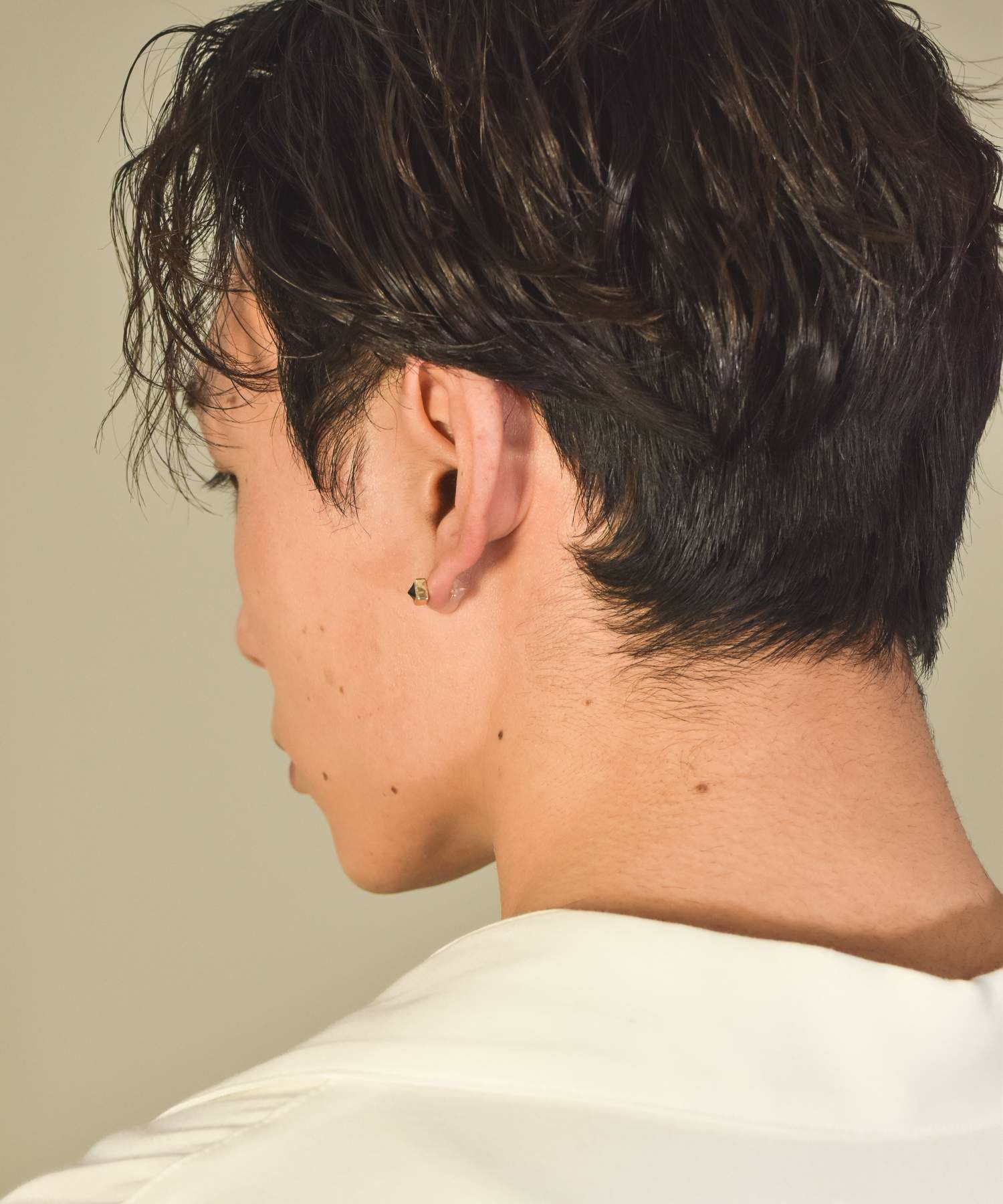 スタッズピアス/era pyramid stud/K10ゴールド