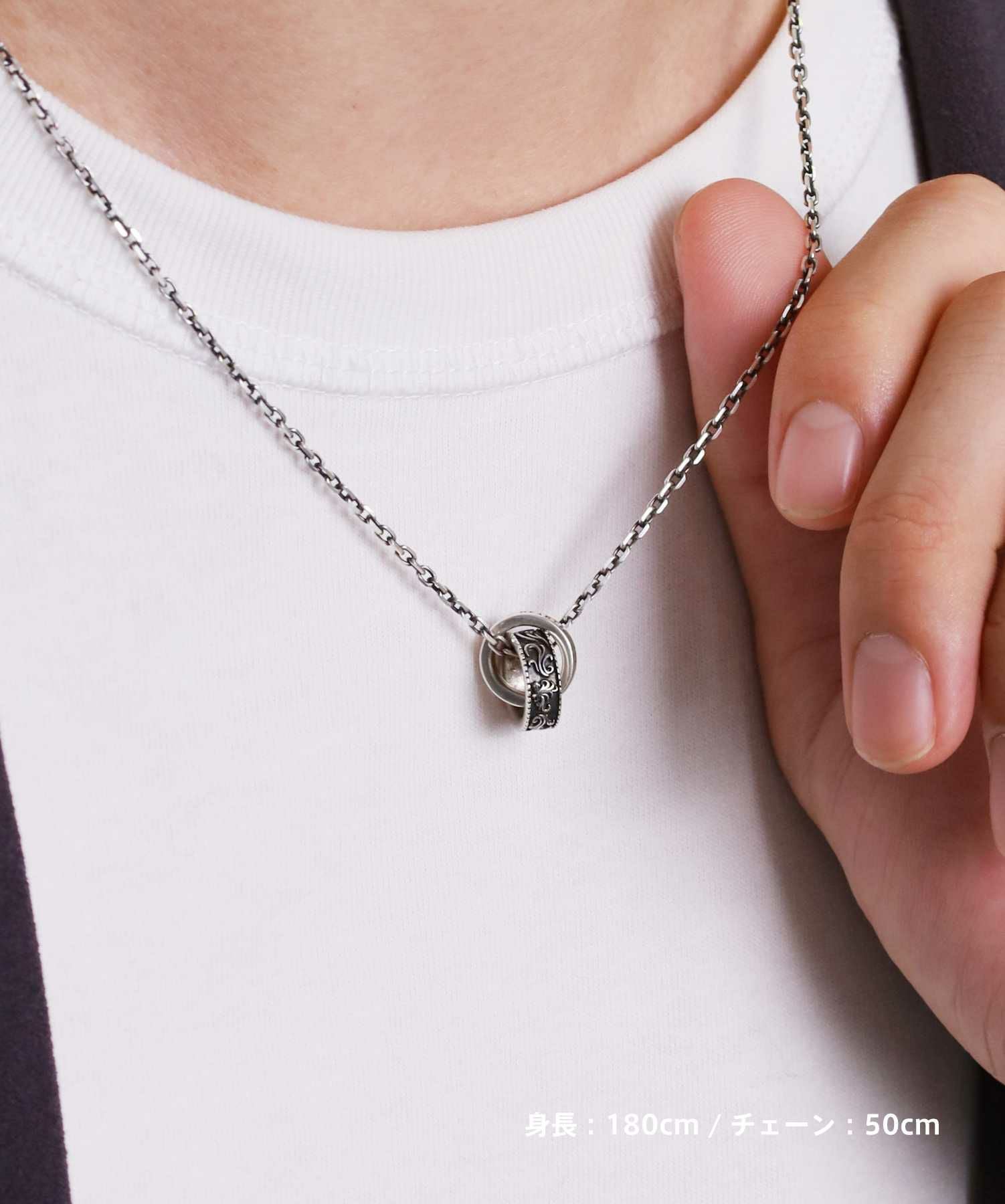 タテガミハウルダブルリングネックレス/シルバー925