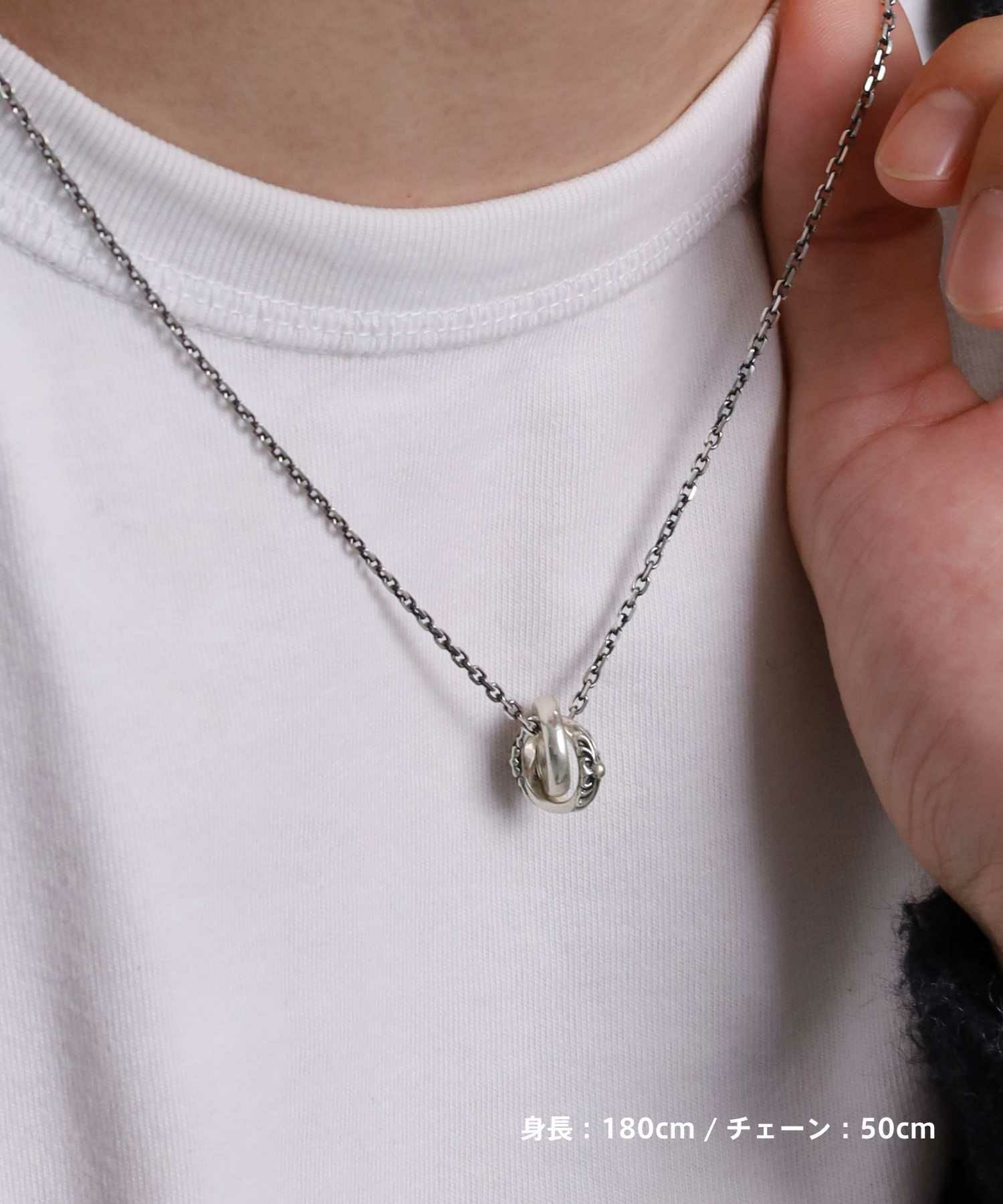 エンパイアダブルリングネックレス/シルバー925