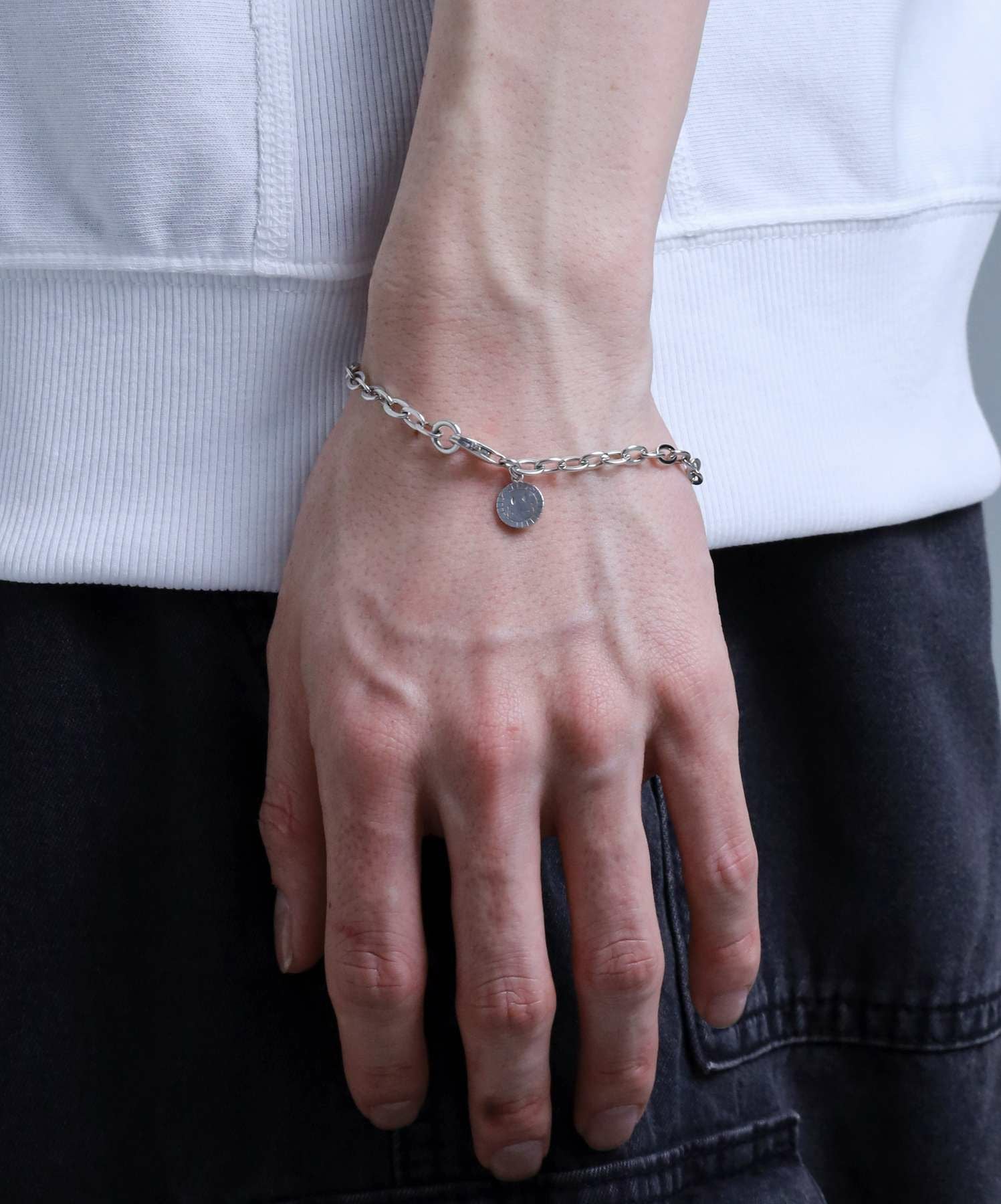 LEO”ファインチェーンブレスレット（クリップ/LEO）/シルバー925