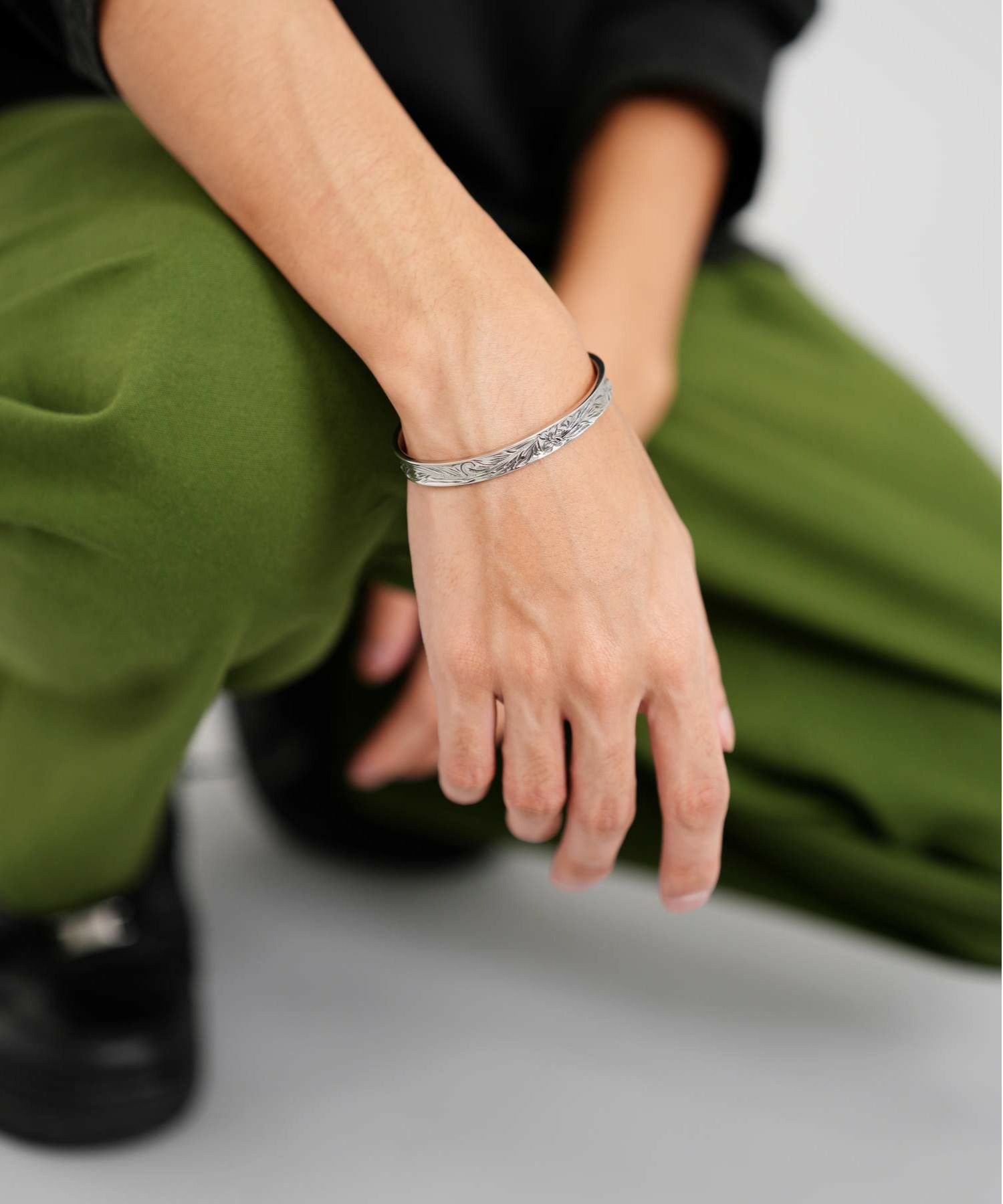 限定展開】“HAWAIIAN”リバースラウンドバングル/サージカルステンレス