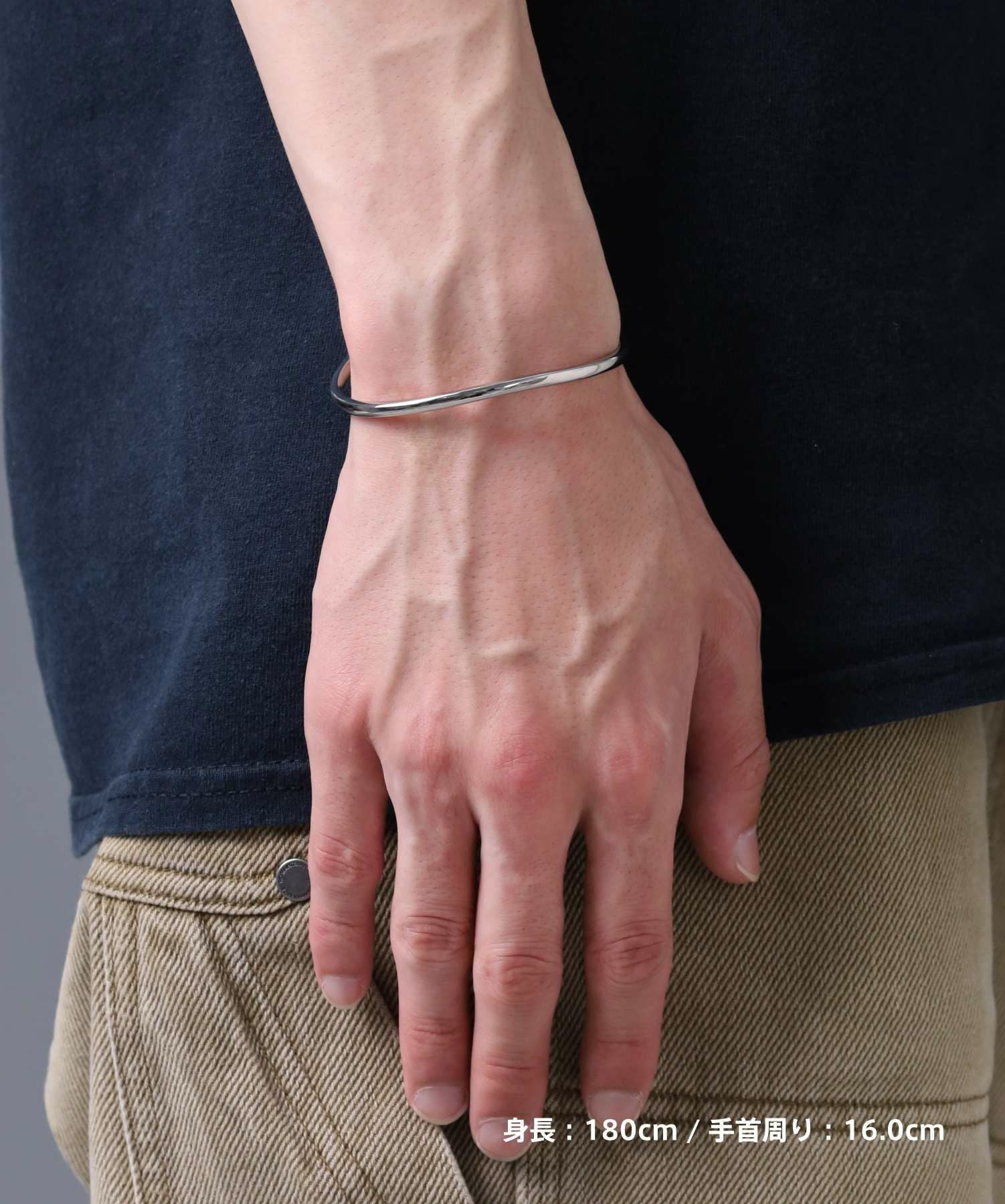 【WEB限定】ウェーブバングル/サージカルステンレス316L（金属アレルギー対応）