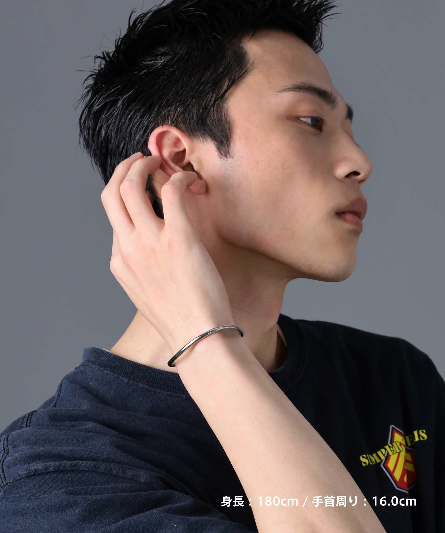 【WEB限定】ウェーブバングル/サージカルステンレス316L（金属アレルギー対応）