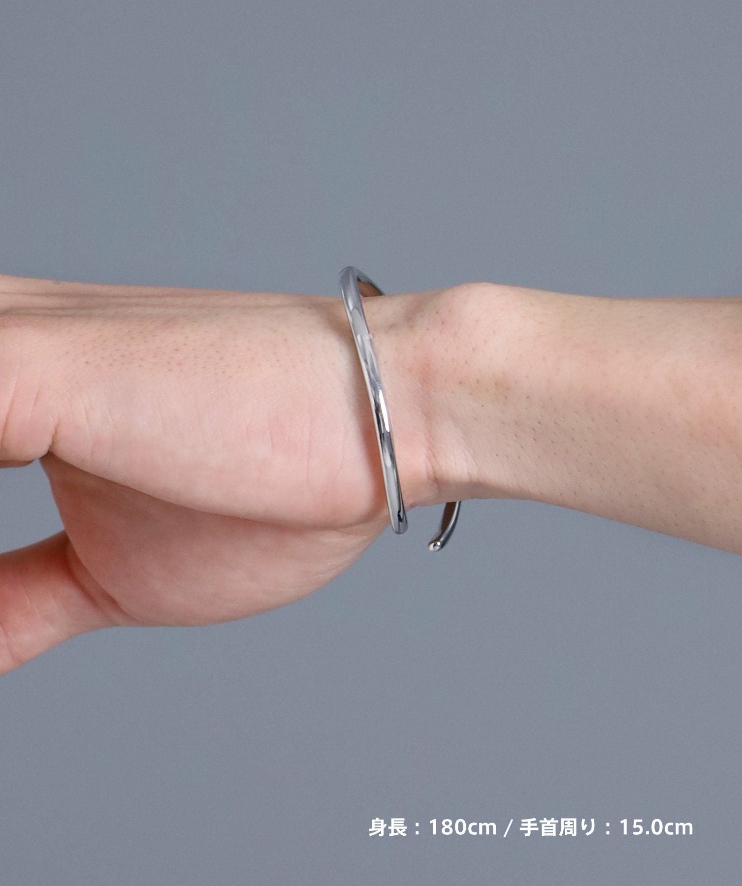 限定展開】“LH-1”ウェーブバングル/サージカルステンレス（金属