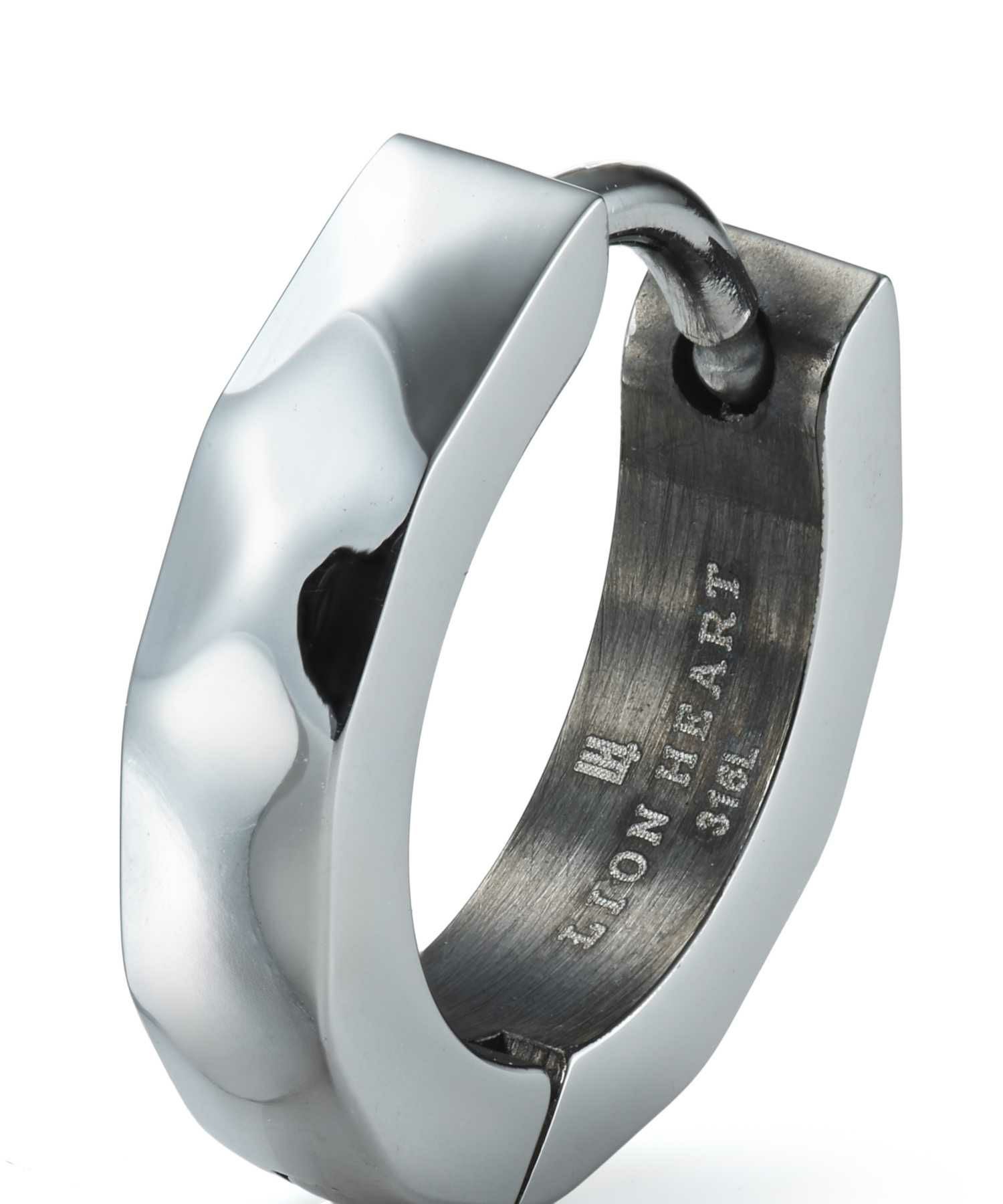 限定展開】“THE EDGE”カッティングフープピアス/シルバー×ブラック