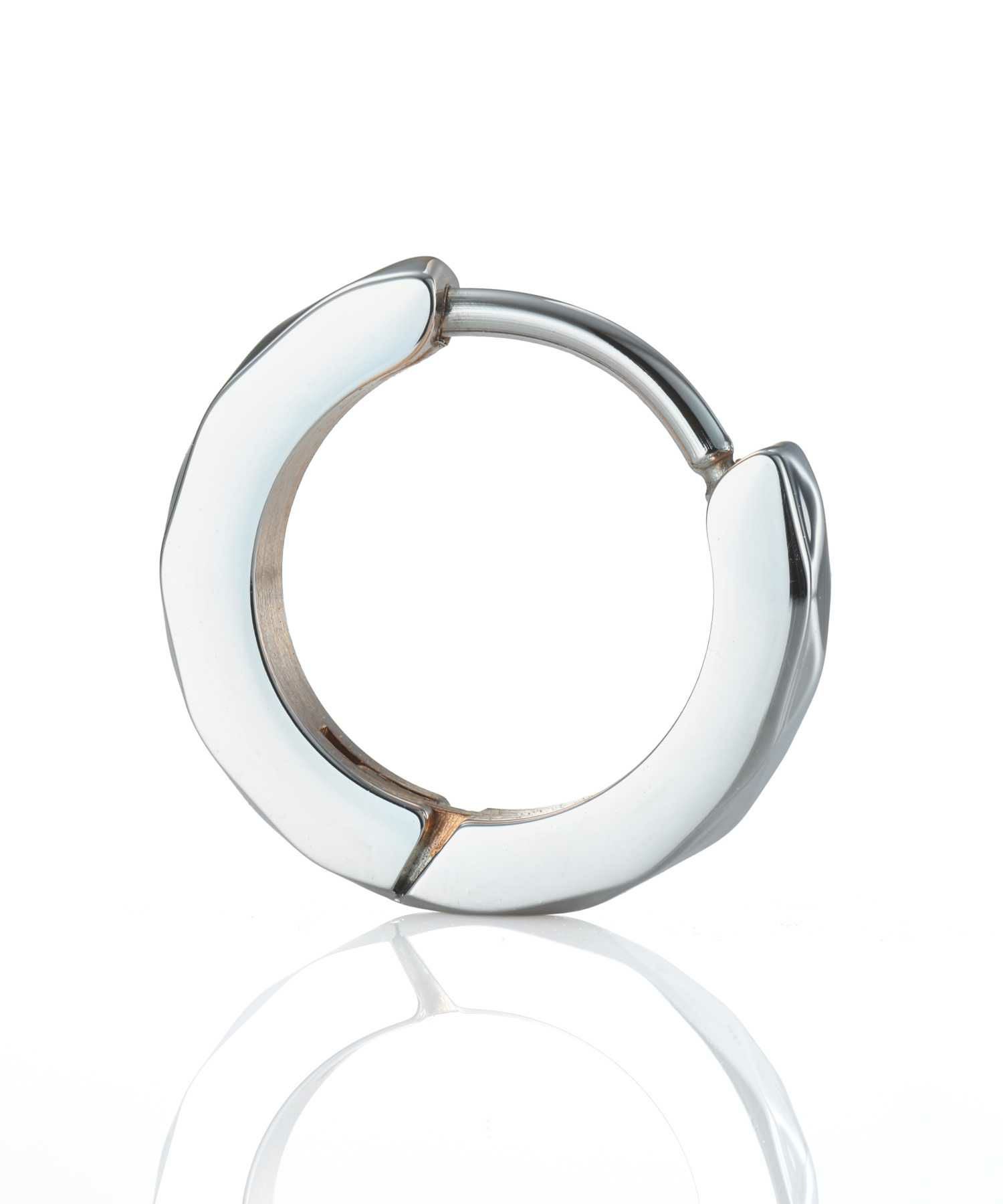 【WEB限定】カッティングフープピアス/シルバー×ピンクゴールド/サージカルステンレス316L（金属アレルギー対応）