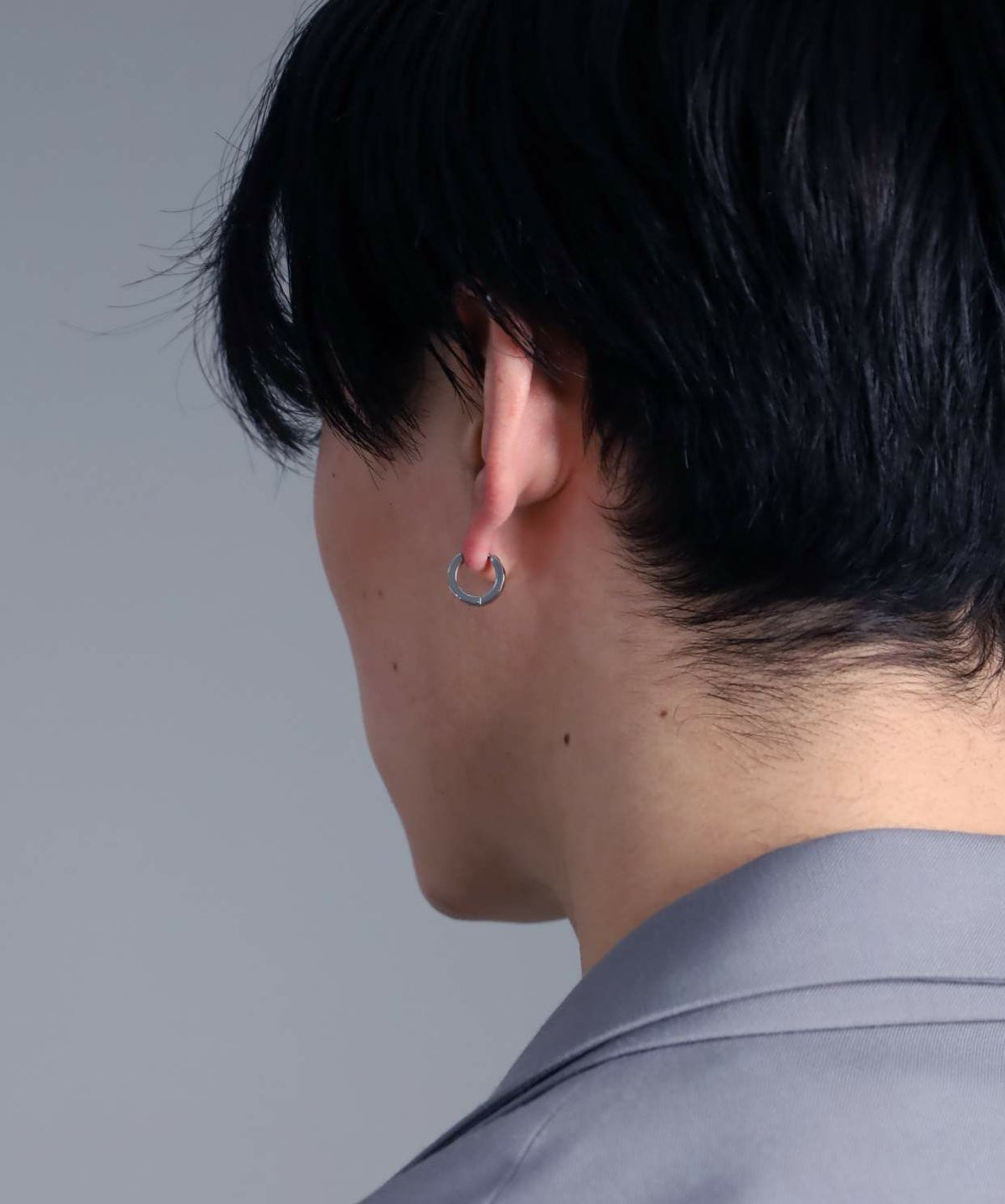 【WEB限定】カッティングフープピアス/シルバー×ピンクゴールド/サージカルステンレス316L（金属アレルギー対応）