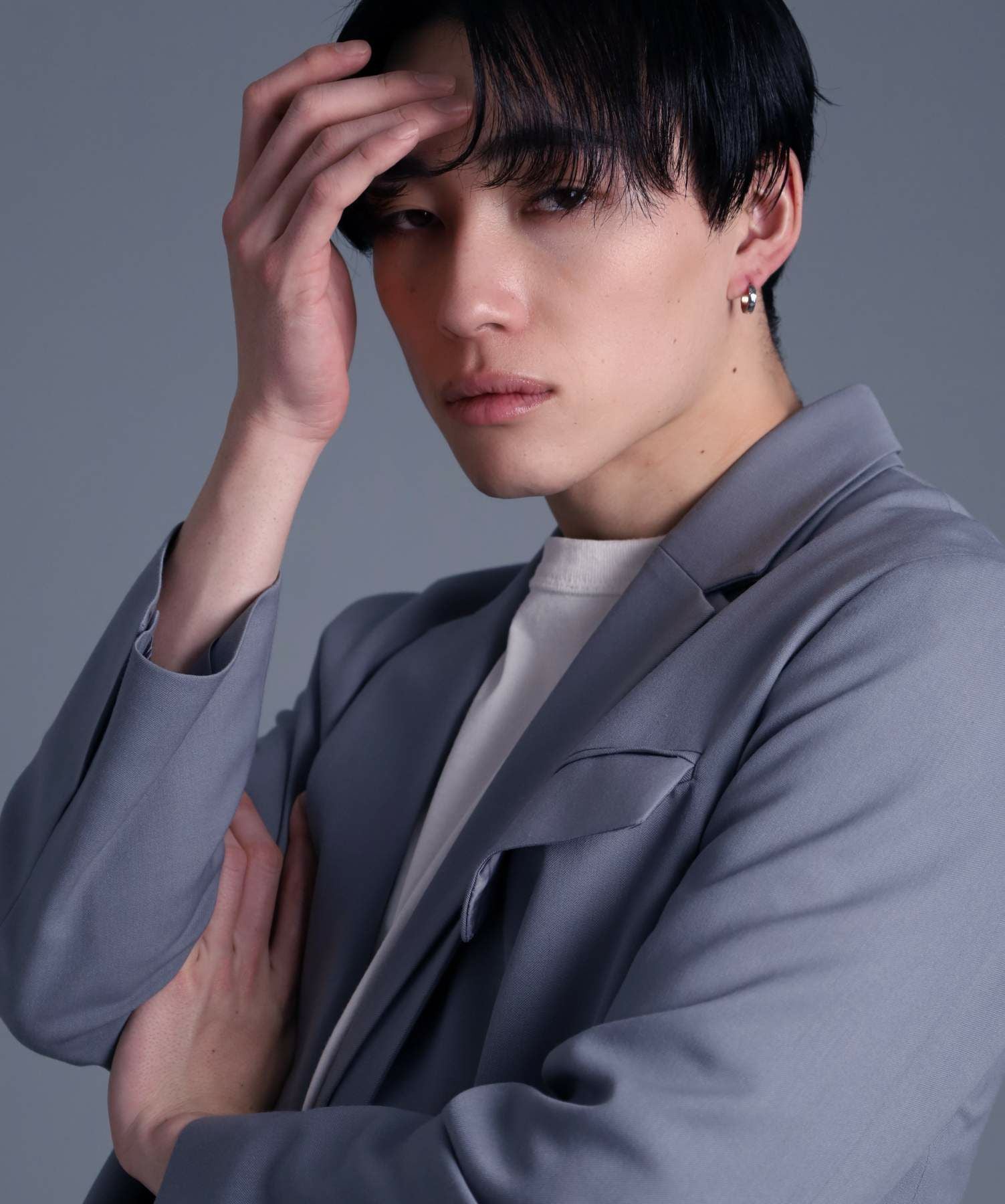 【WEB限定】カッティングフープピアス/シルバー×ピンクゴールド/サージカルステンレス316L（金属アレルギー対応）