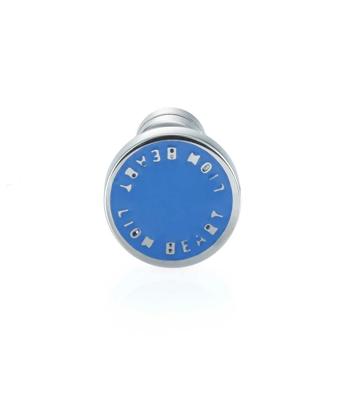【WEB限定】サークルコインスタッズピアス/シルバー×ブルー/サージカルステンレス316L（金属アレルギー対応）