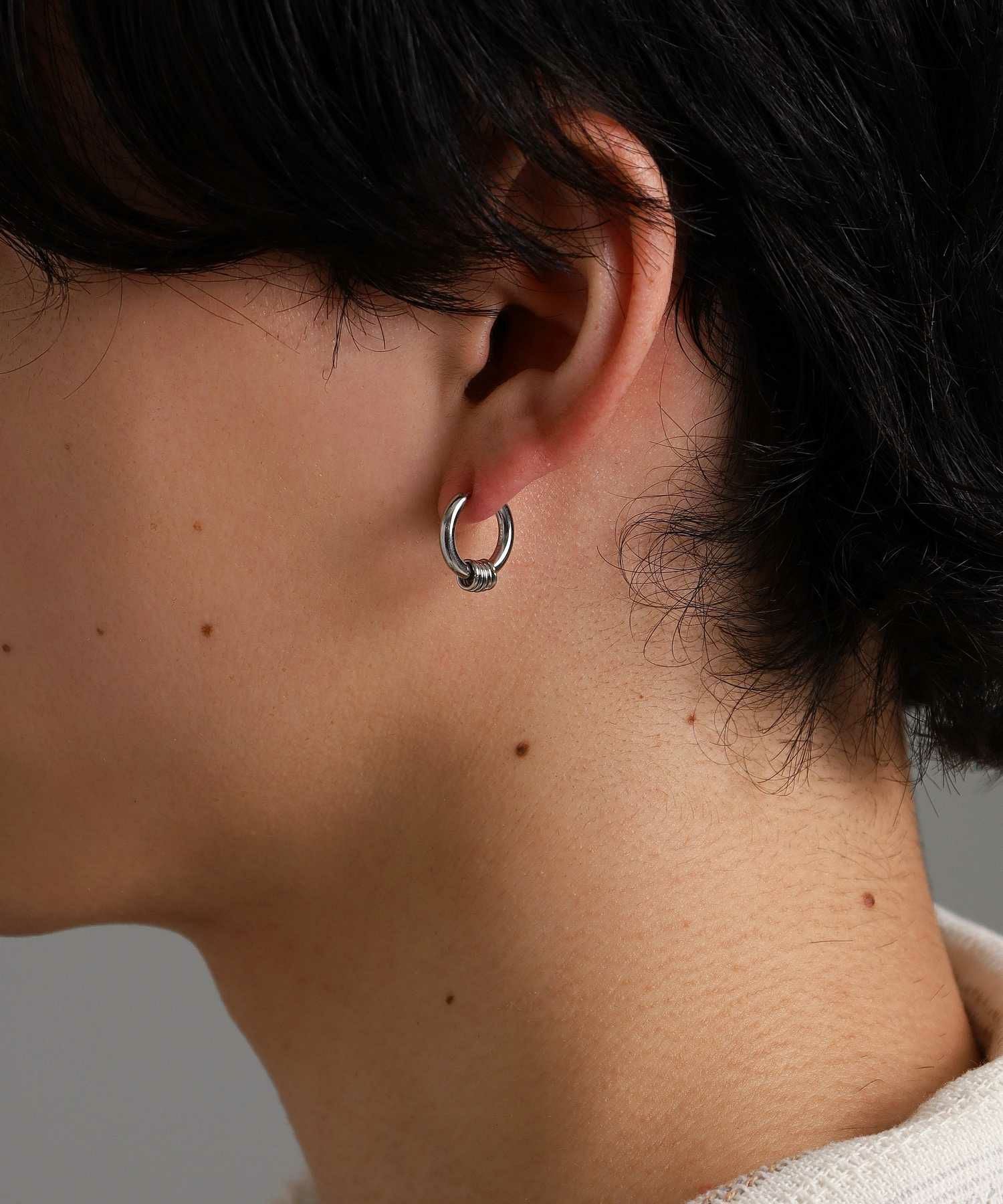 【WEB限定】リングチャームフープピアス/サージカルステンレス316L（金属アレルギー対応）