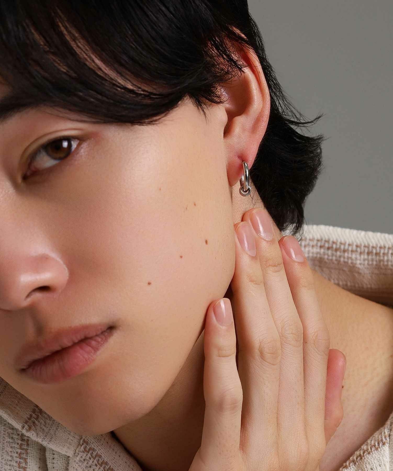 【WEB限定】リングチャームフープピアス/サージカルステンレス316L（金属アレルギー対応）