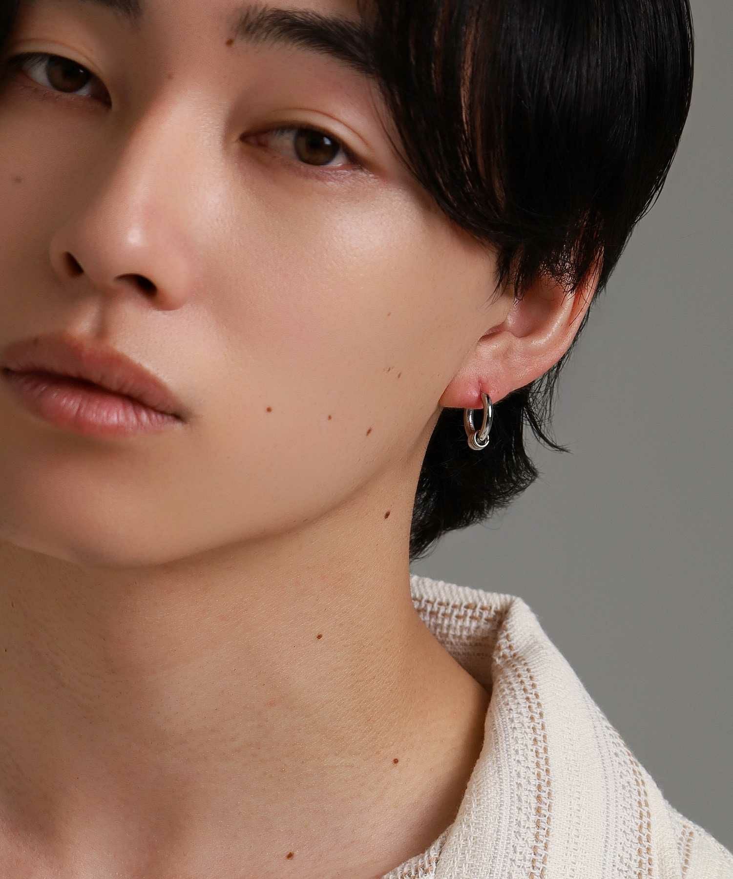 【WEB限定】リングチャームフープピアス/サージカルステンレス316L（金属アレルギー対応）