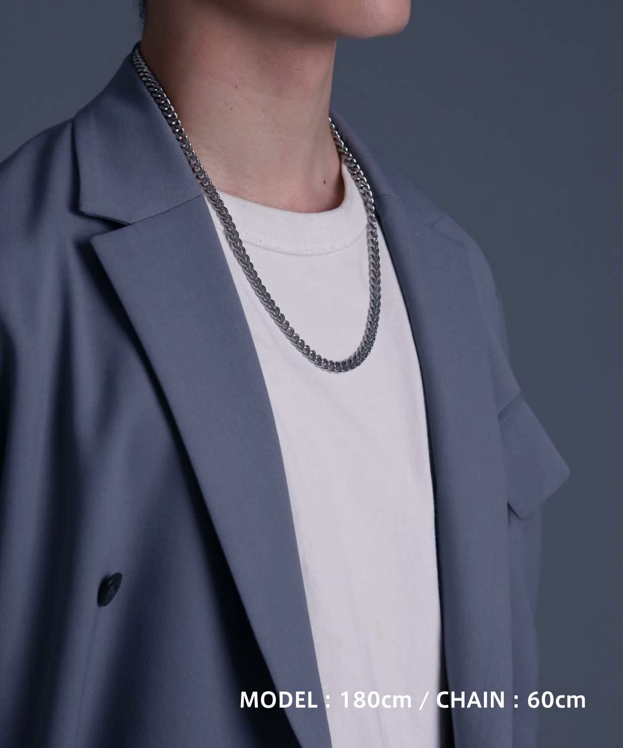 【WEB限定】ボリュームチェーンネックレス/カット喜平0.69cm/サージカルステンレス316L（金属アレルギー対応）