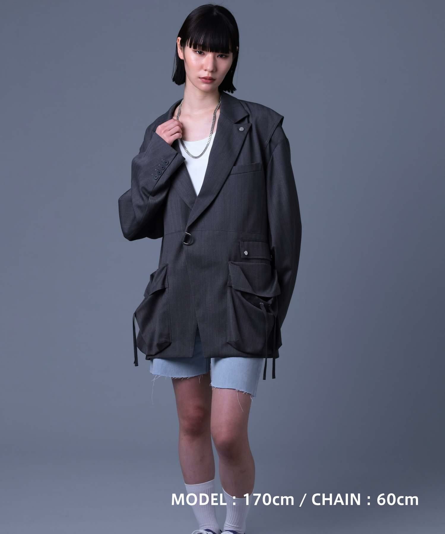 【WEB限定】ボリュームチェーンネックレス/カット喜平0.69cm/サージカルステンレス316L（金属アレルギー対応）