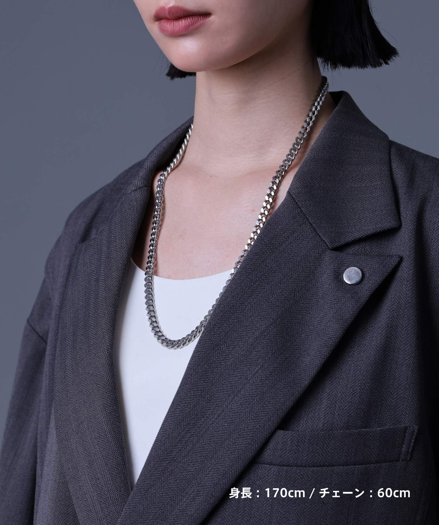 限定展開】“LH-1”ボリュームチェーンネックレス（カットキヘイ