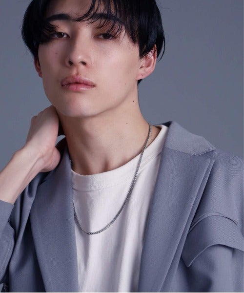 【WEB限定】チェーンネックレス/3.5mm幅カット喜平/サージカルステンレス316L（金属アレルギー対応）